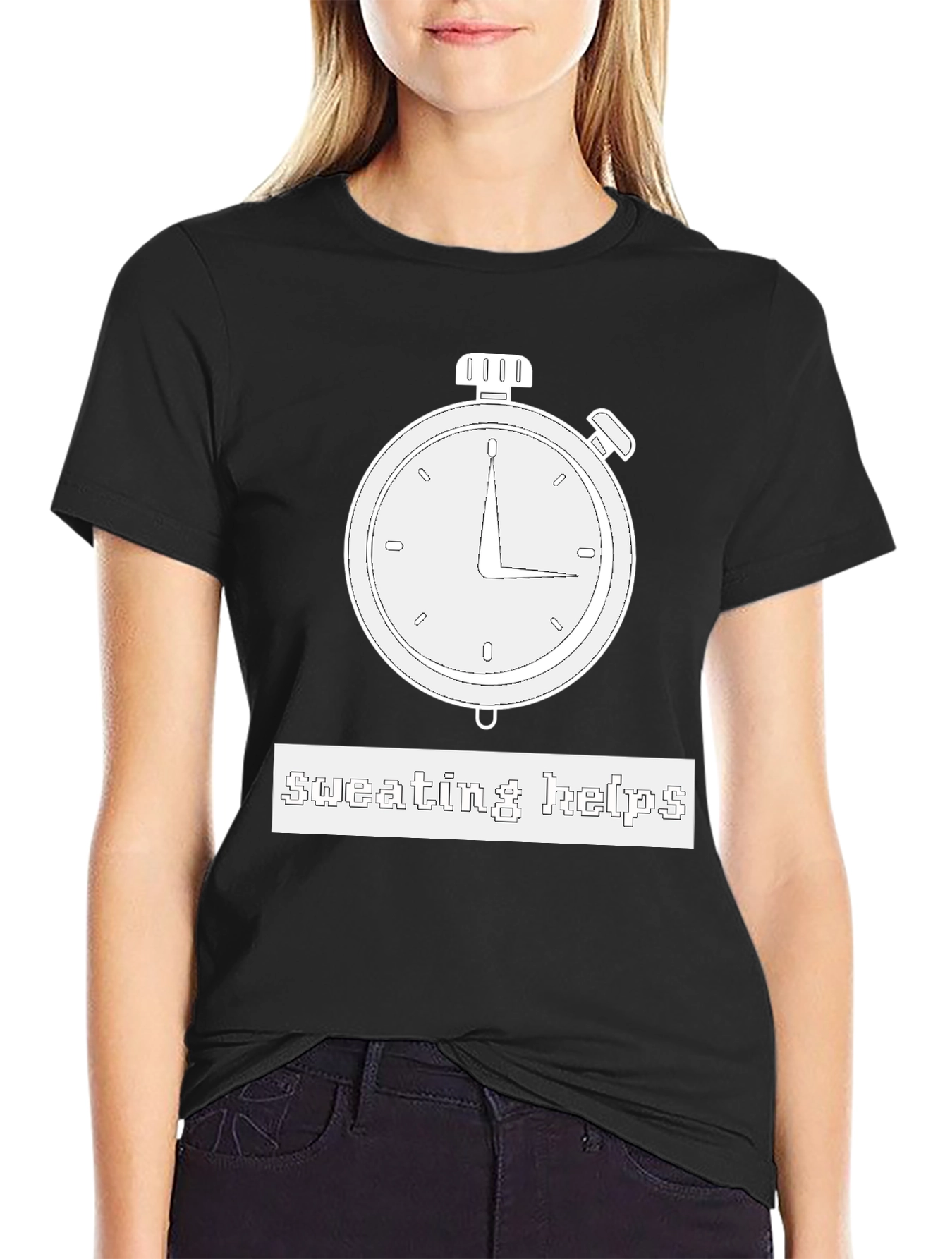 Sweating Helps T-Shirt with Stopwatch Design