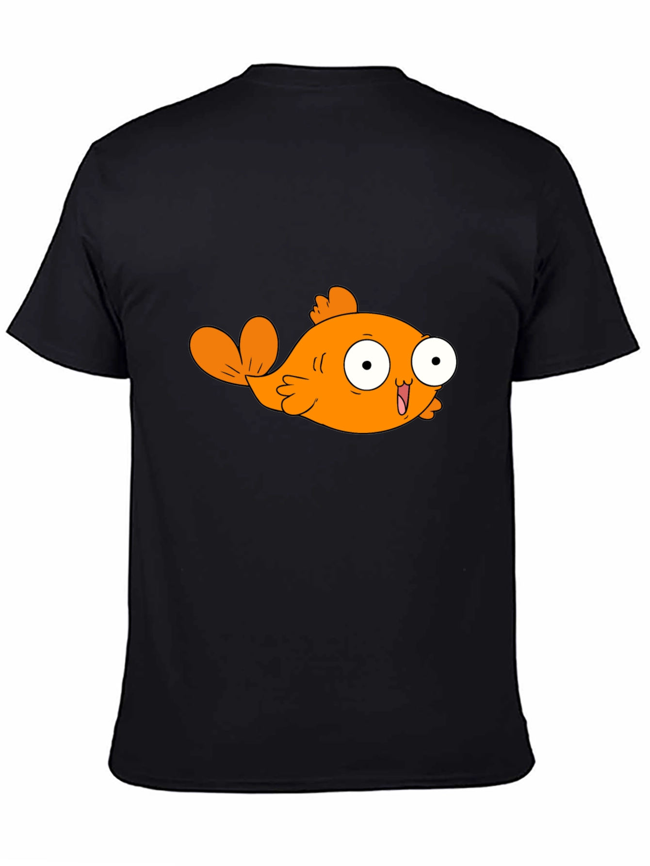 Cartoon Orange Fish Graphic T-Shirt