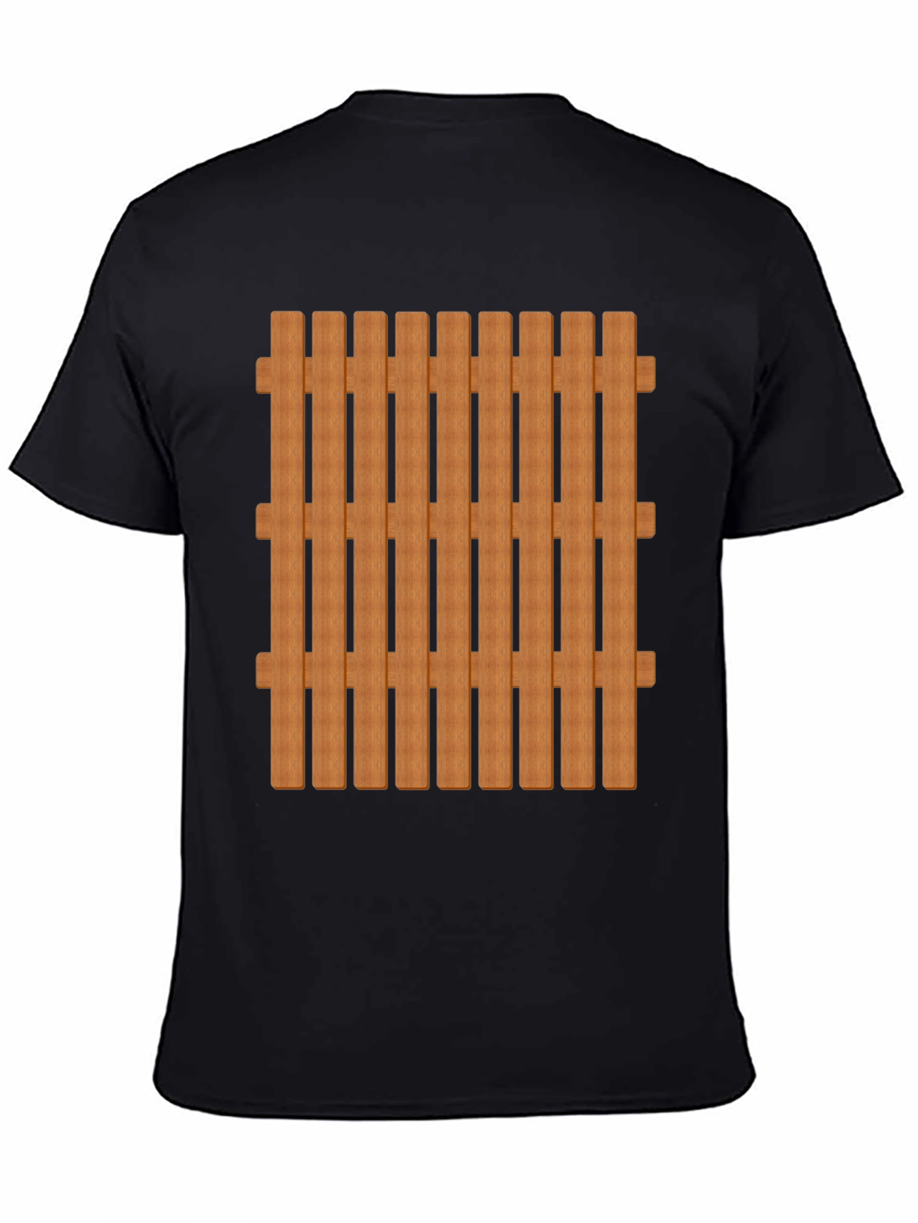 Novelty Fence T-Shirt - Black Cotton Blend