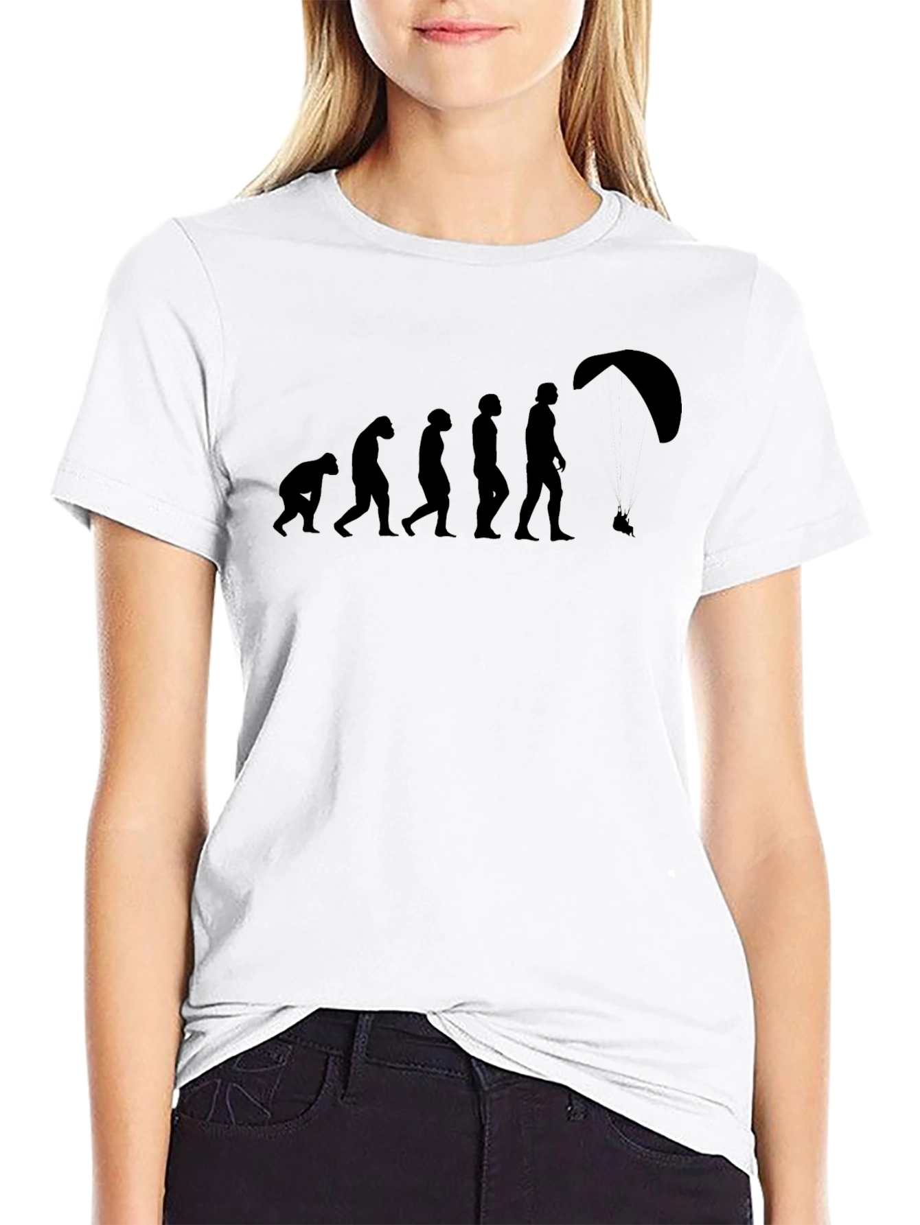Evolution of Flight T-Shirt - Black Fun Design