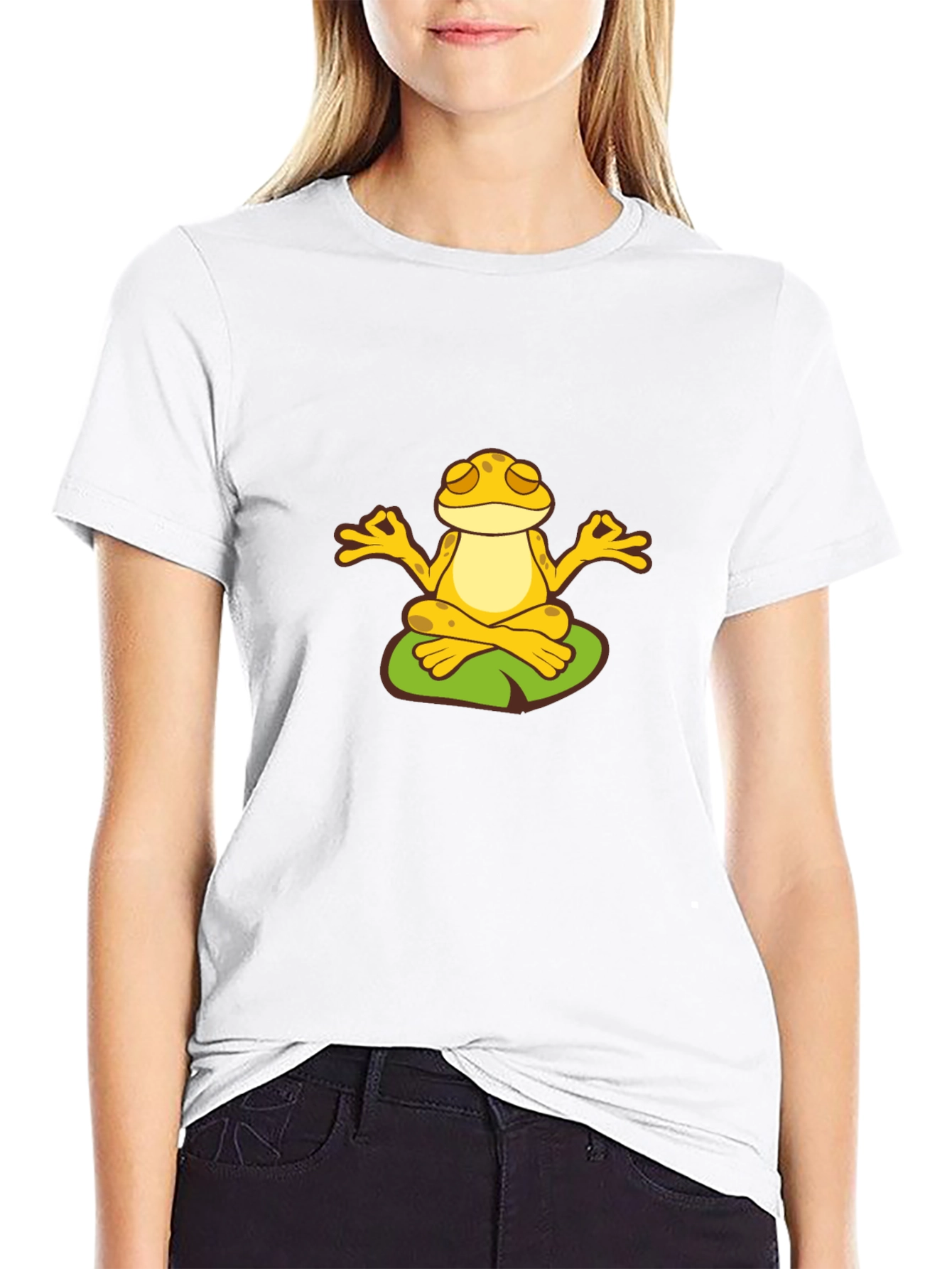 Zen Frog Meditating T-Shirt - Peaceful Yoga Tee