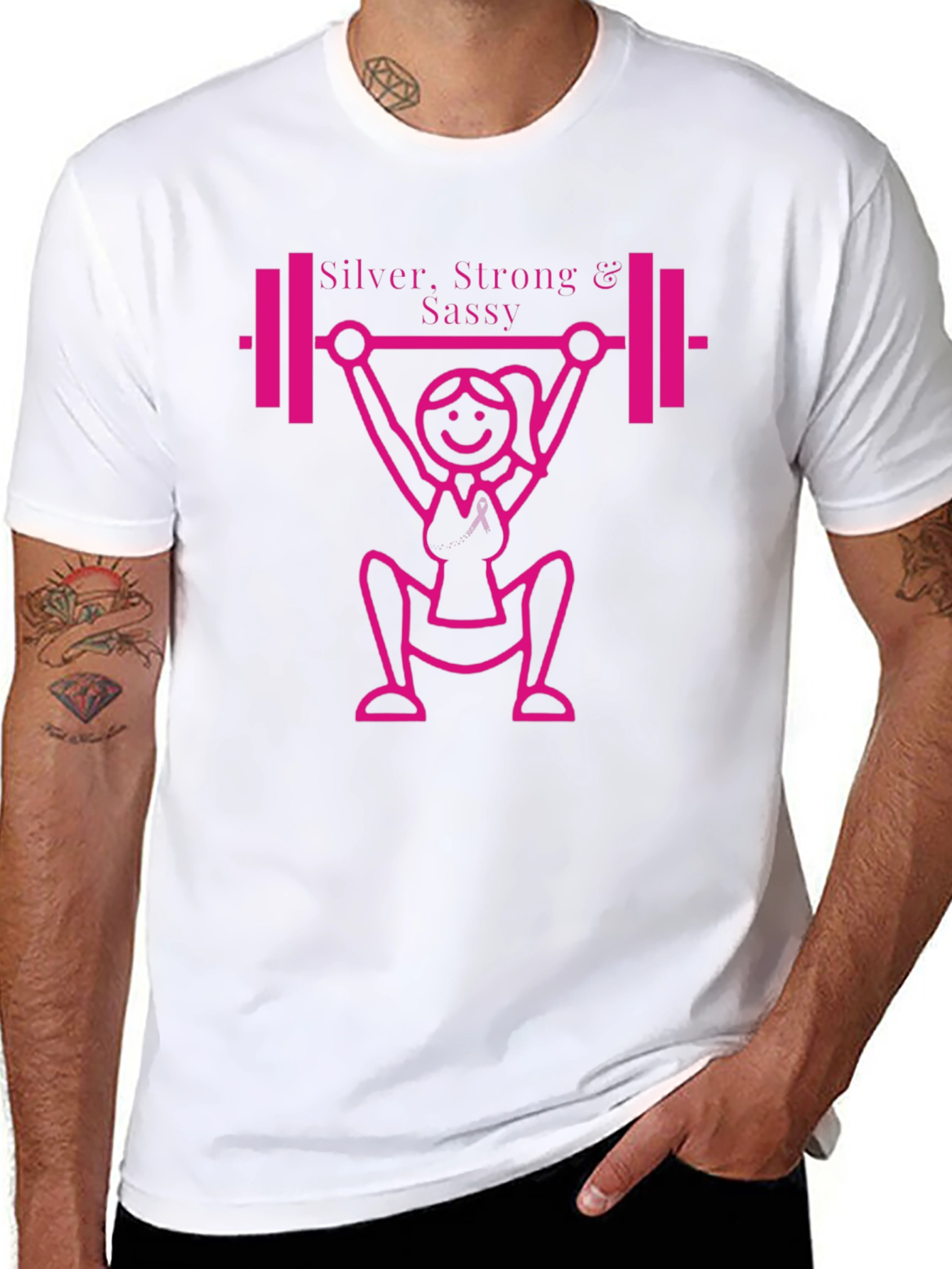 Silver Strong & Sassy Workout T-Shirt