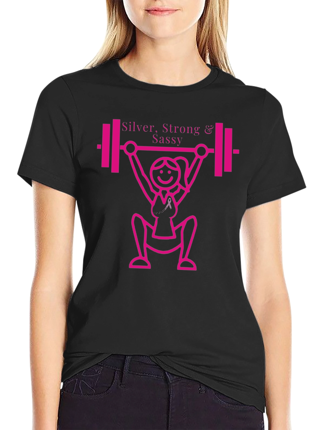 Silver Strong & Sassy Workout T-Shirt