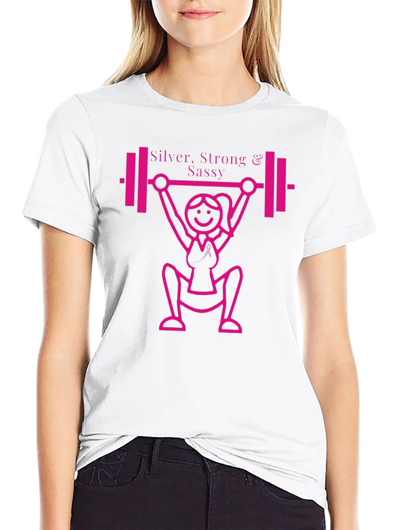 Silver Strong & Sassy Workout T-Shirt