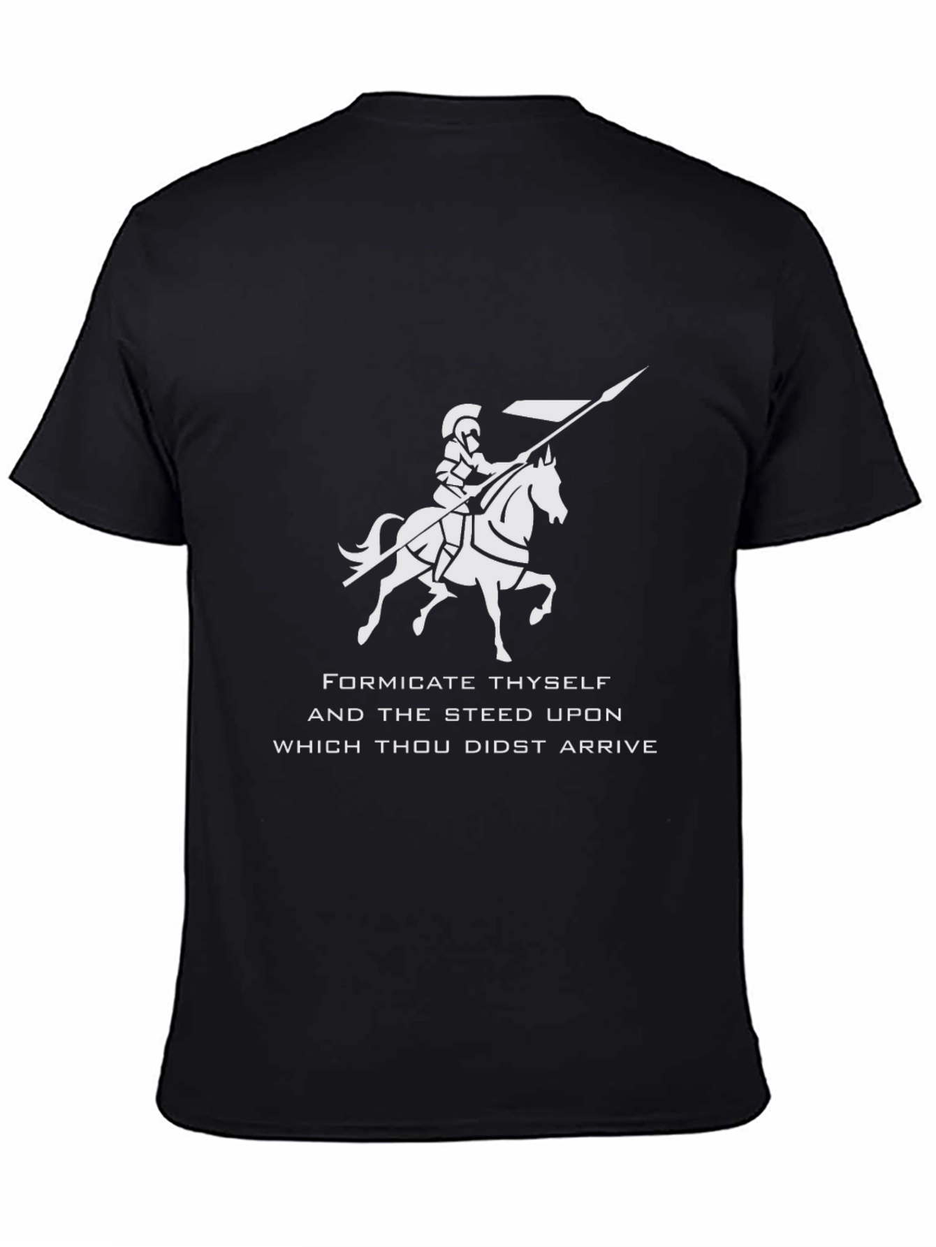 Humorous Knight & Steed Graphic T-Shirt
