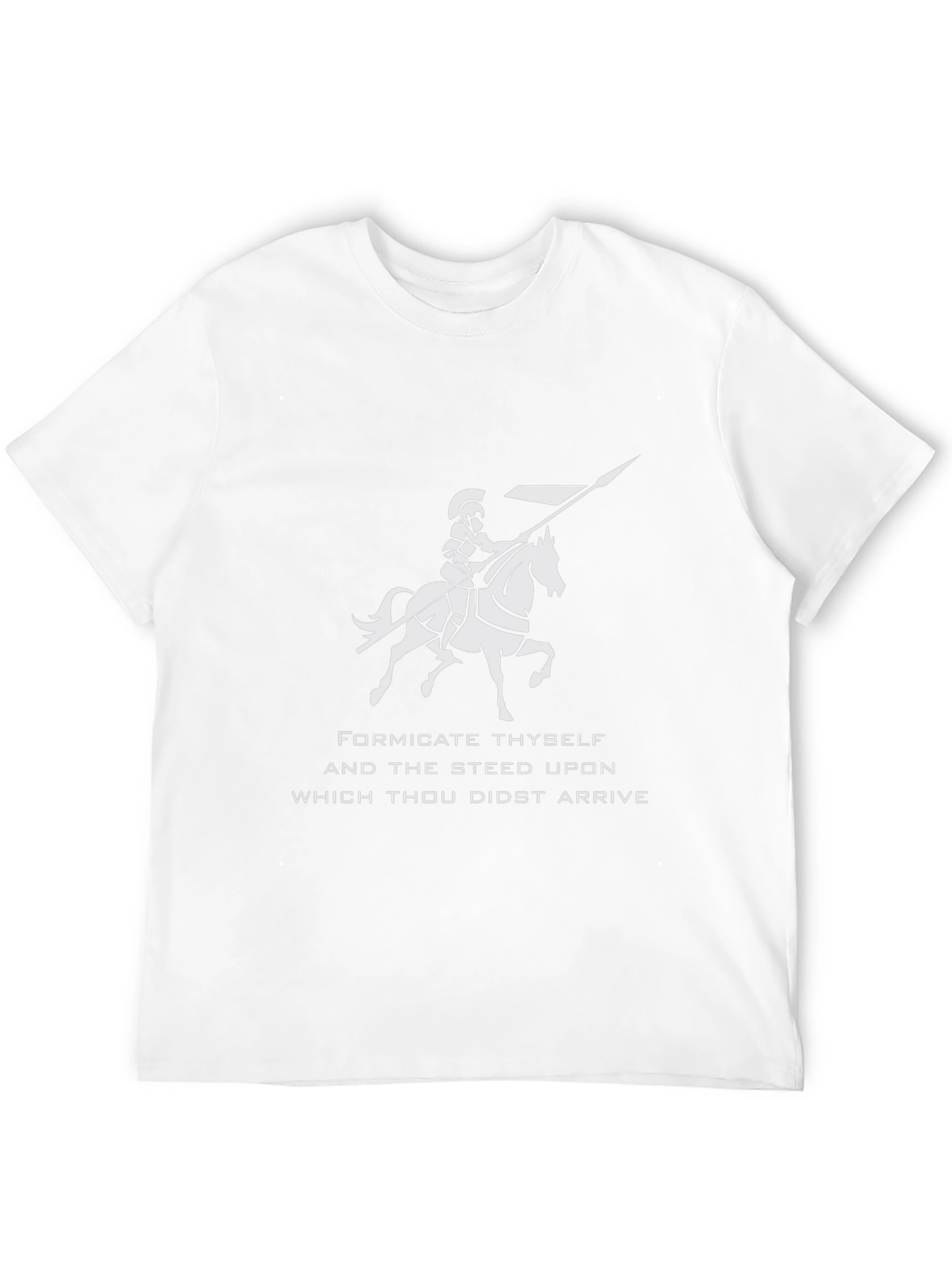 Humorous Knight & Steed Graphic T-Shirt