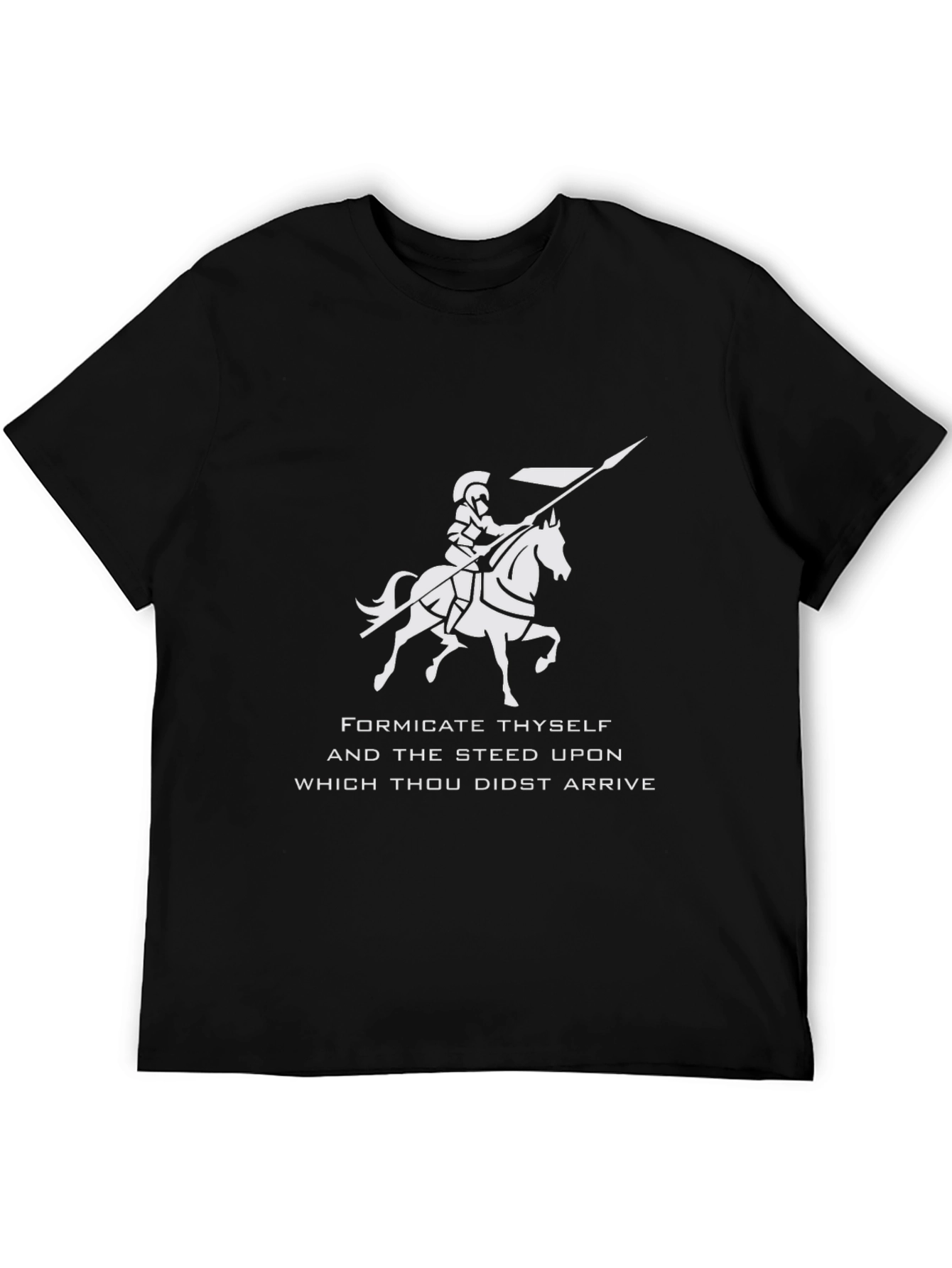 Humorous Knight & Steed Graphic T-Shirt