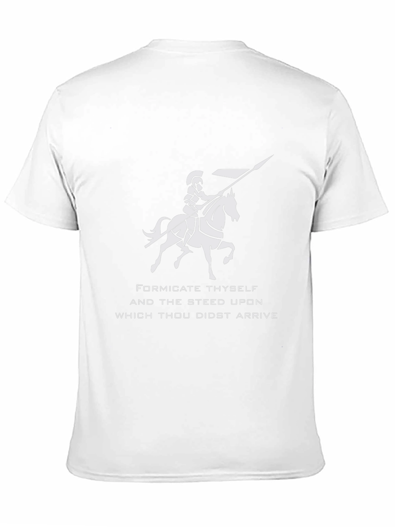 Humorous Knight & Steed Graphic T-Shirt