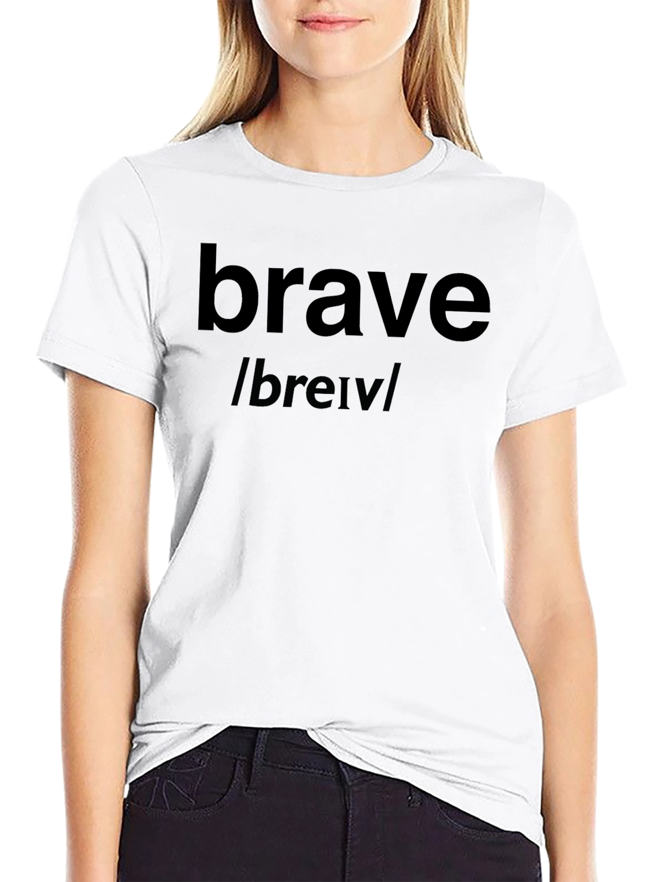 Brave Definition T-Shirt - Black Cotton Tee