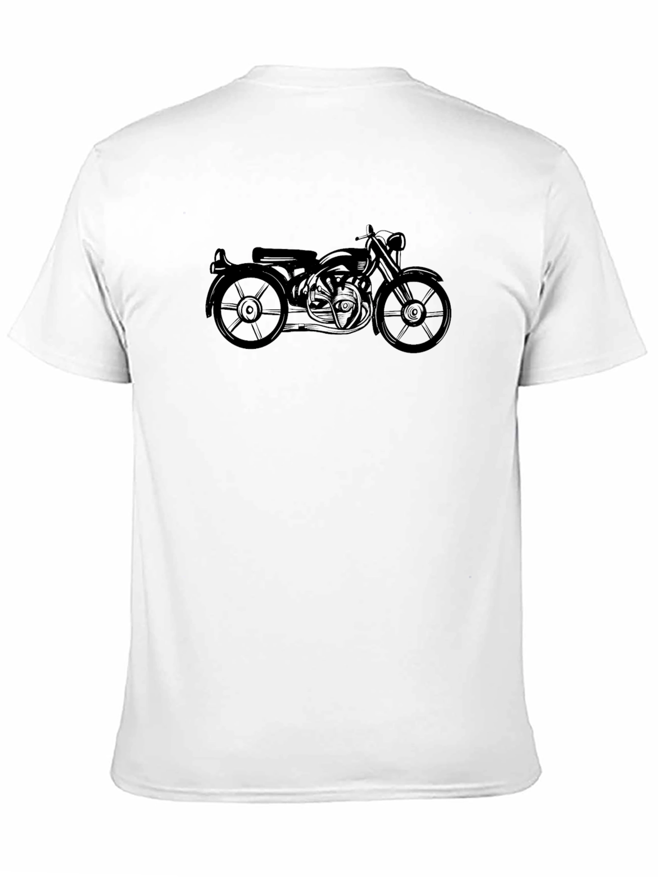 Classic Motorcycle Graphic Tee - Black