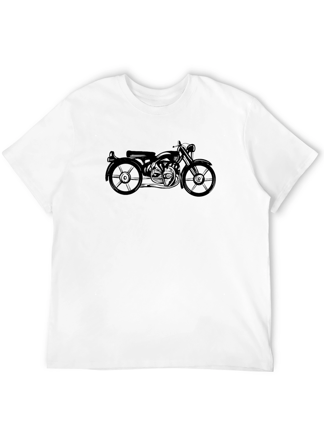 Classic Motorcycle Graphic Tee - Black