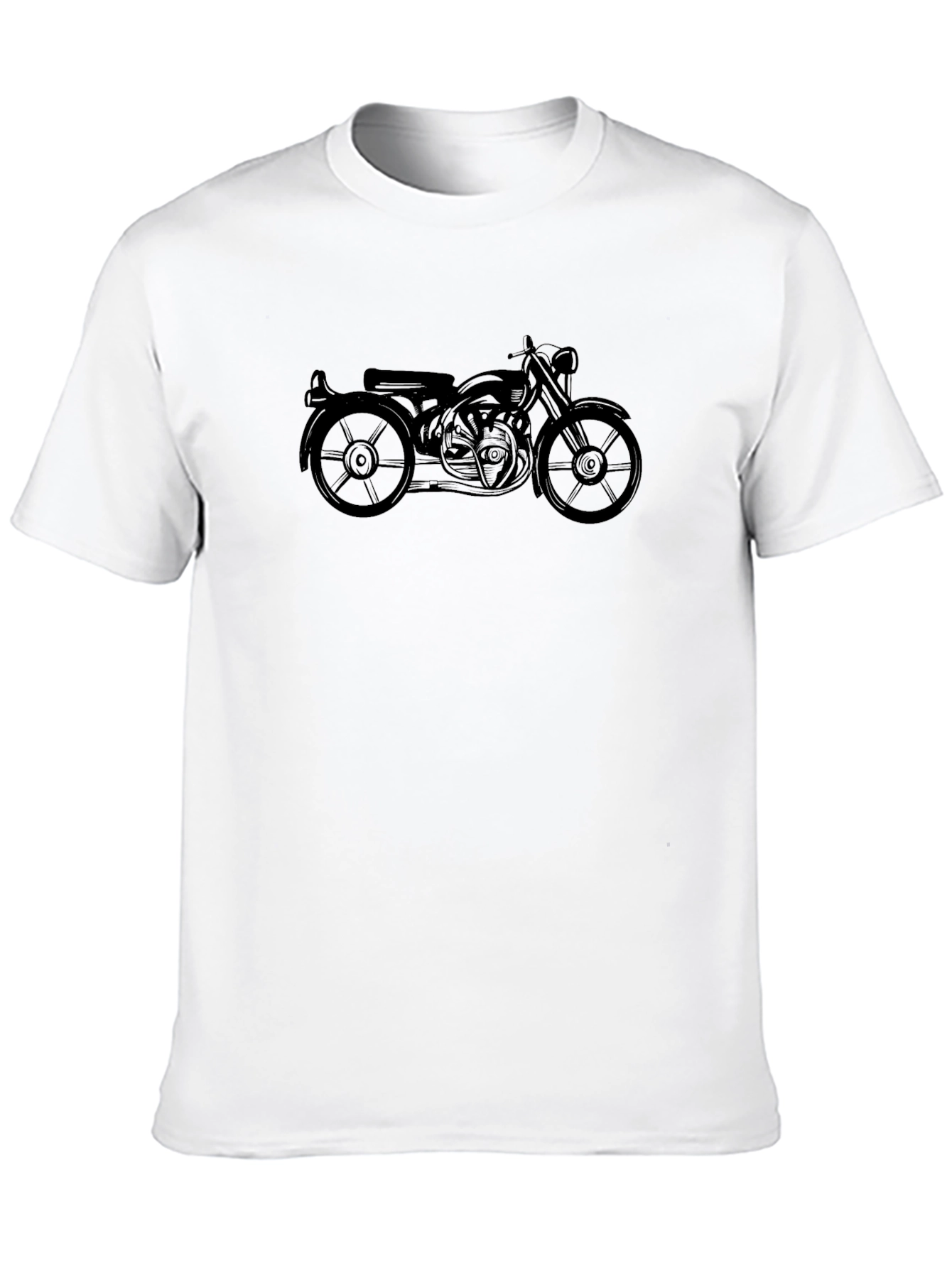 Classic Motorcycle Graphic Tee - Black