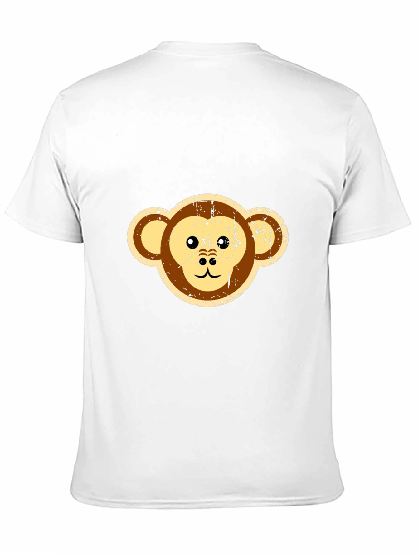 Funky Monkey Face Graphic T-Shirt - Black