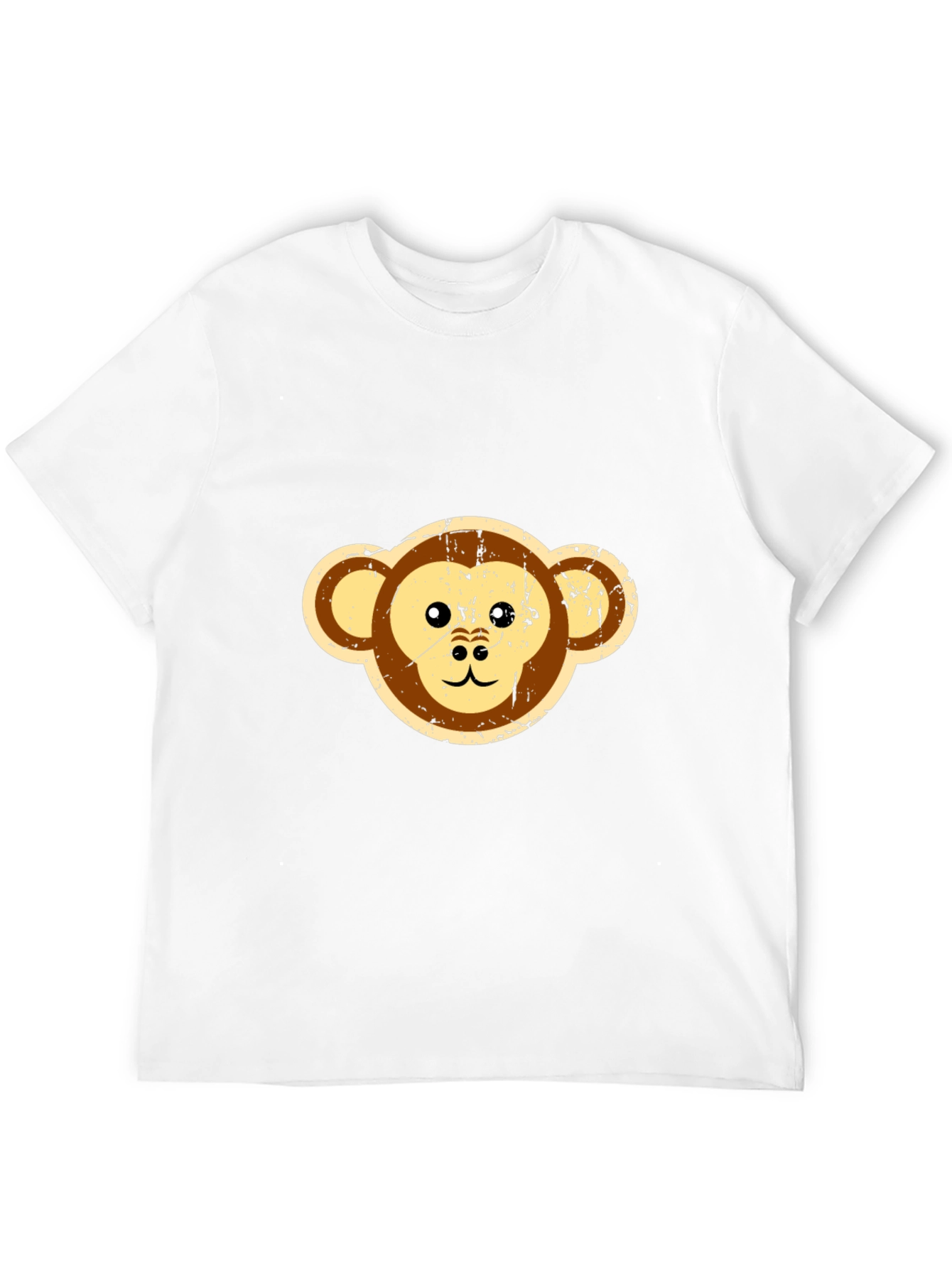 Funky Monkey Face Graphic T-Shirt - Black