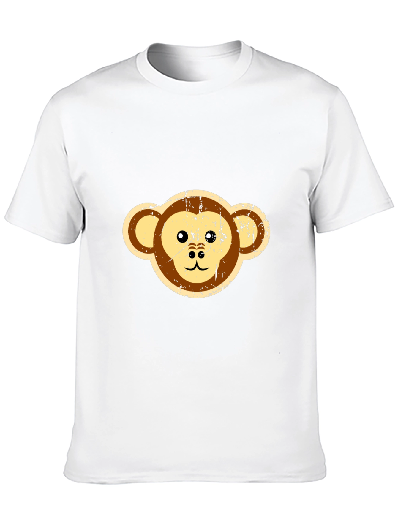 Funky Monkey Face Graphic T-Shirt - Black