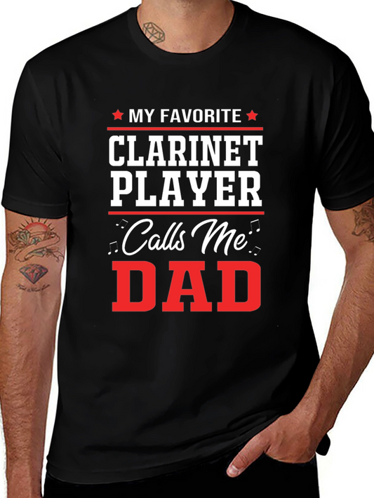 Clarinet Player Dad T-Shirt - Gift for Musician Fathers
