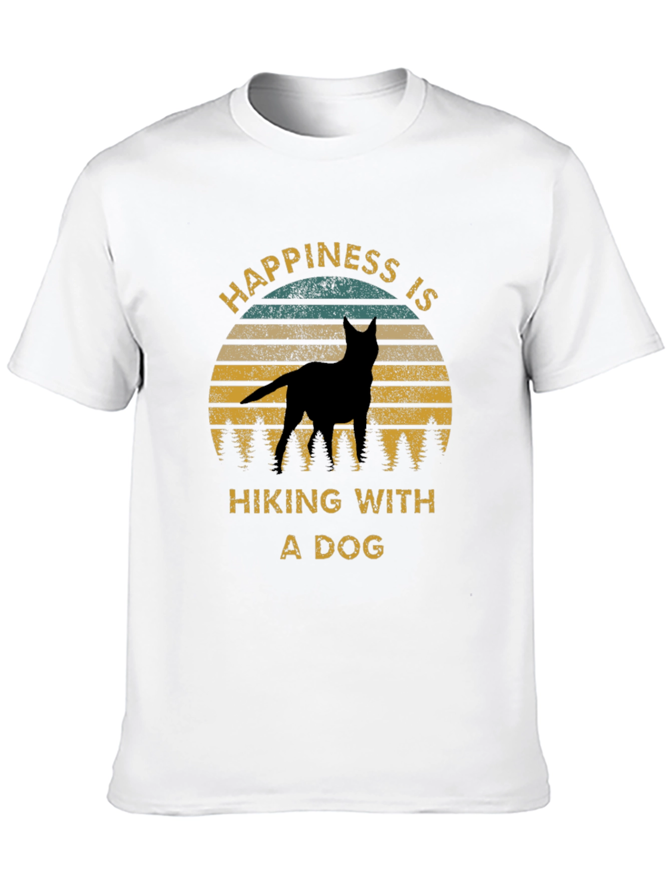 Happiness is Hiking With a Dog Tee
