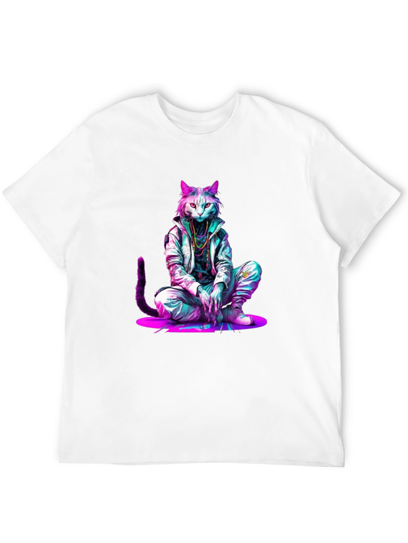 Cool Cat Graphic Tee - Trendy Streetwear