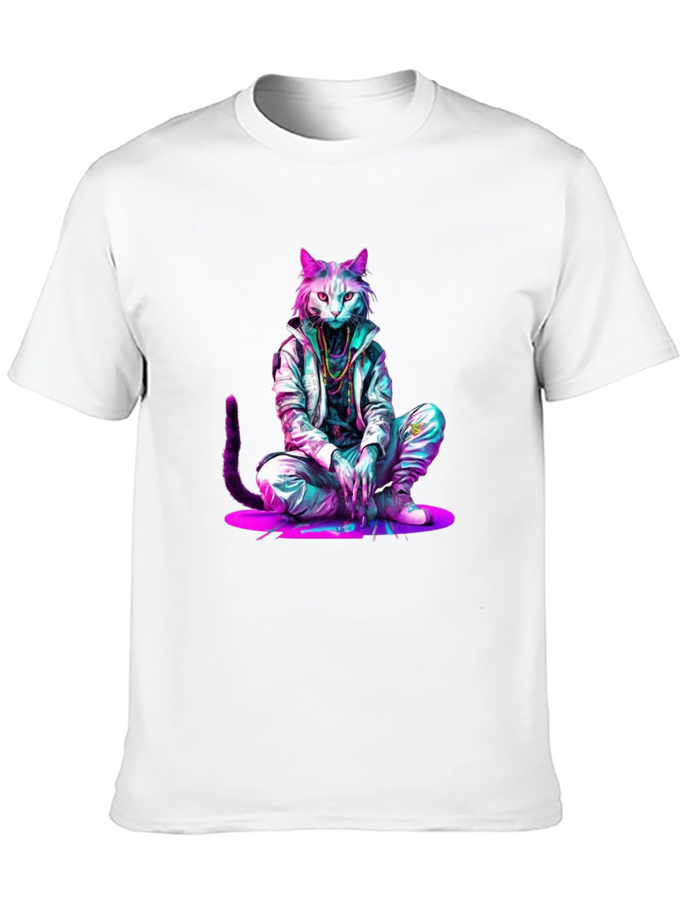 Cool Cat Graphic Tee - Trendy Streetwear