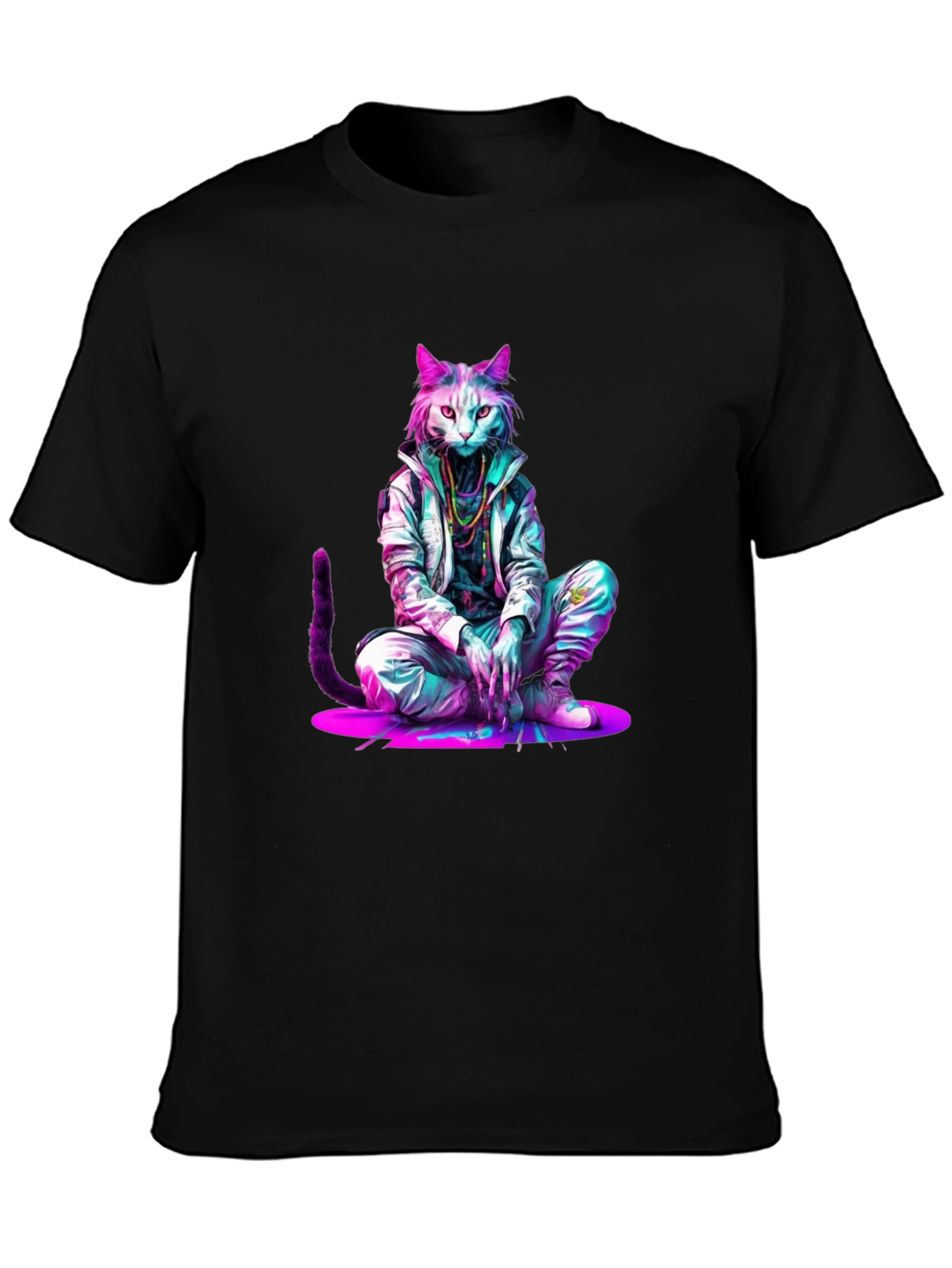 Cool Cat Graphic Tee - Trendy Streetwear