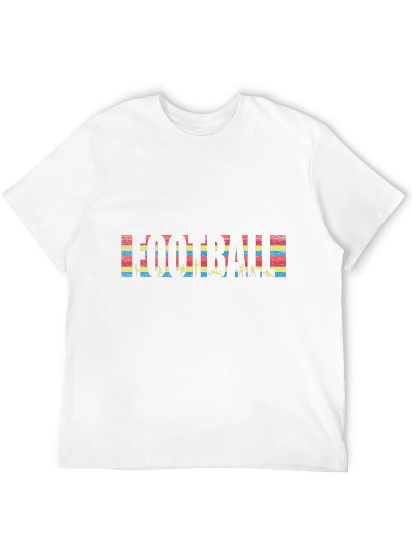 Football Graphic Tee - Retro Stripe Design