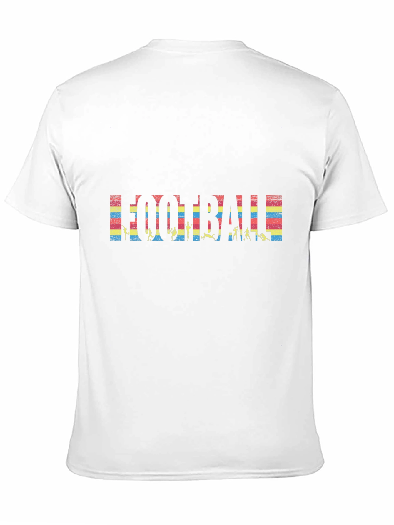Football Graphic Tee - Retro Stripe Design