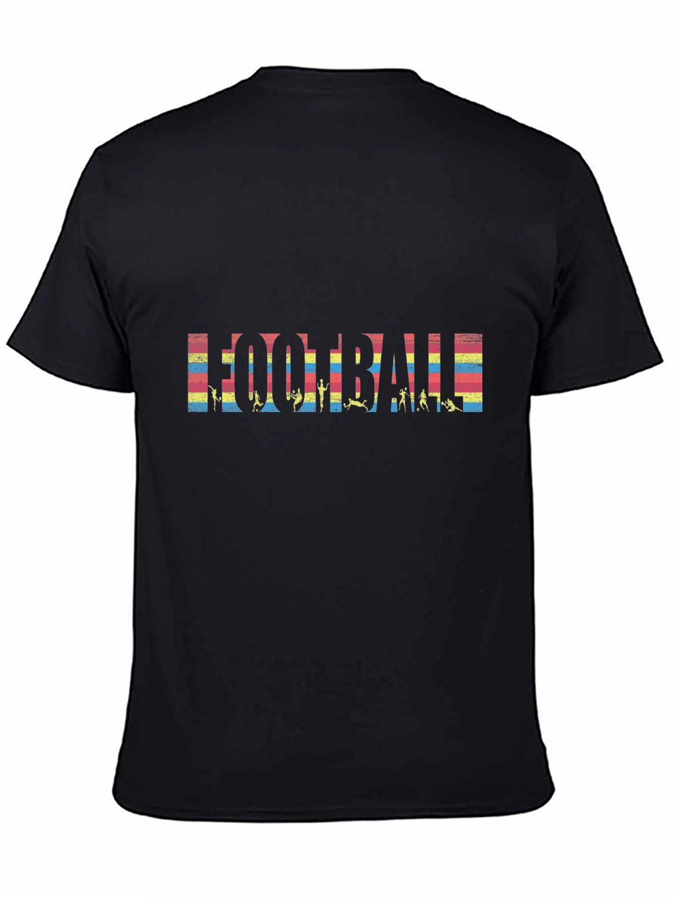 Football Graphic Tee - Retro Stripe Design