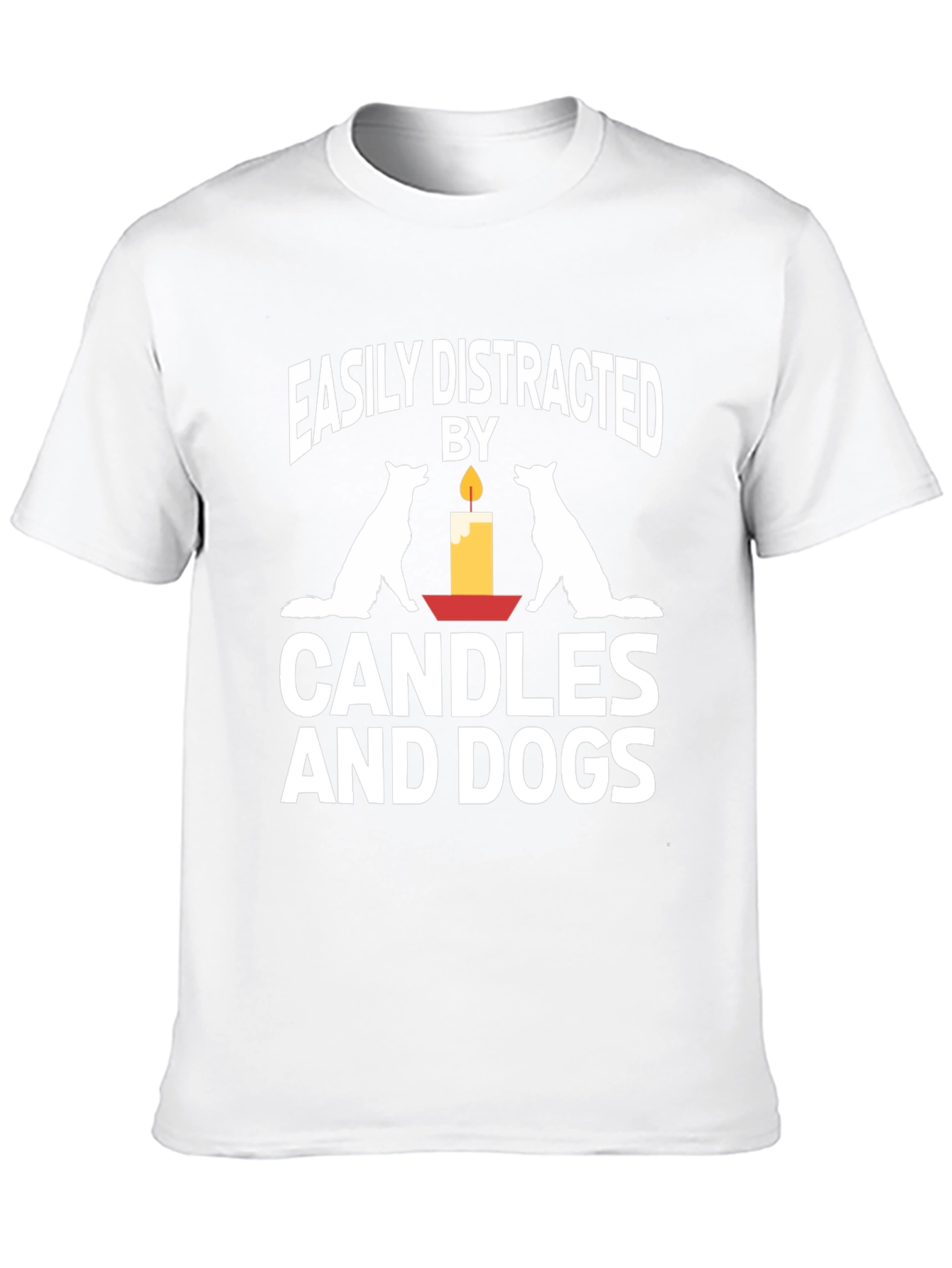 Easily Distracted by Dogs and Candles T-Shirt