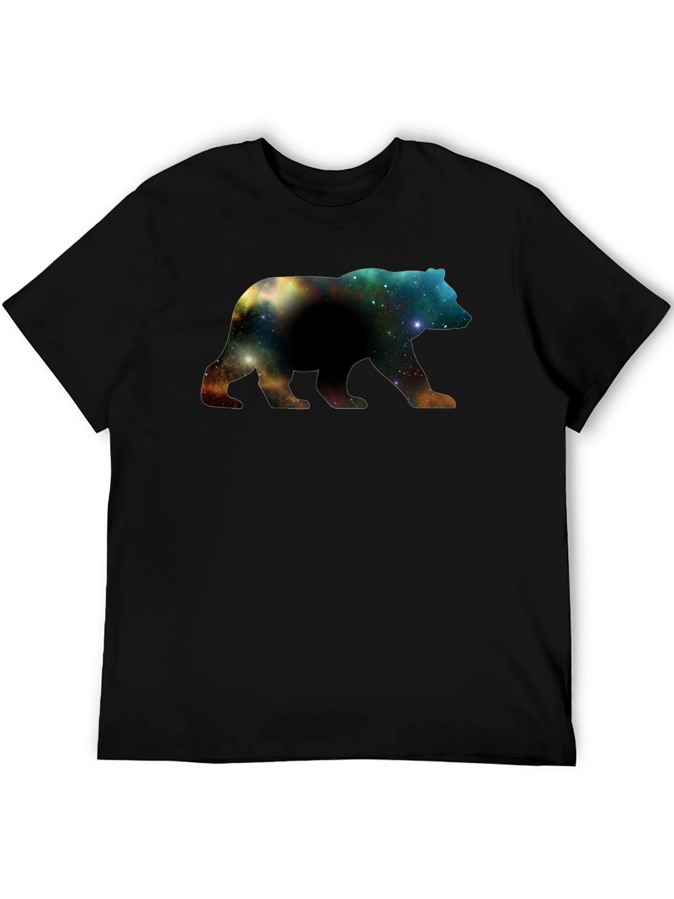Galaxy Bear Graphic Black T-Shirt