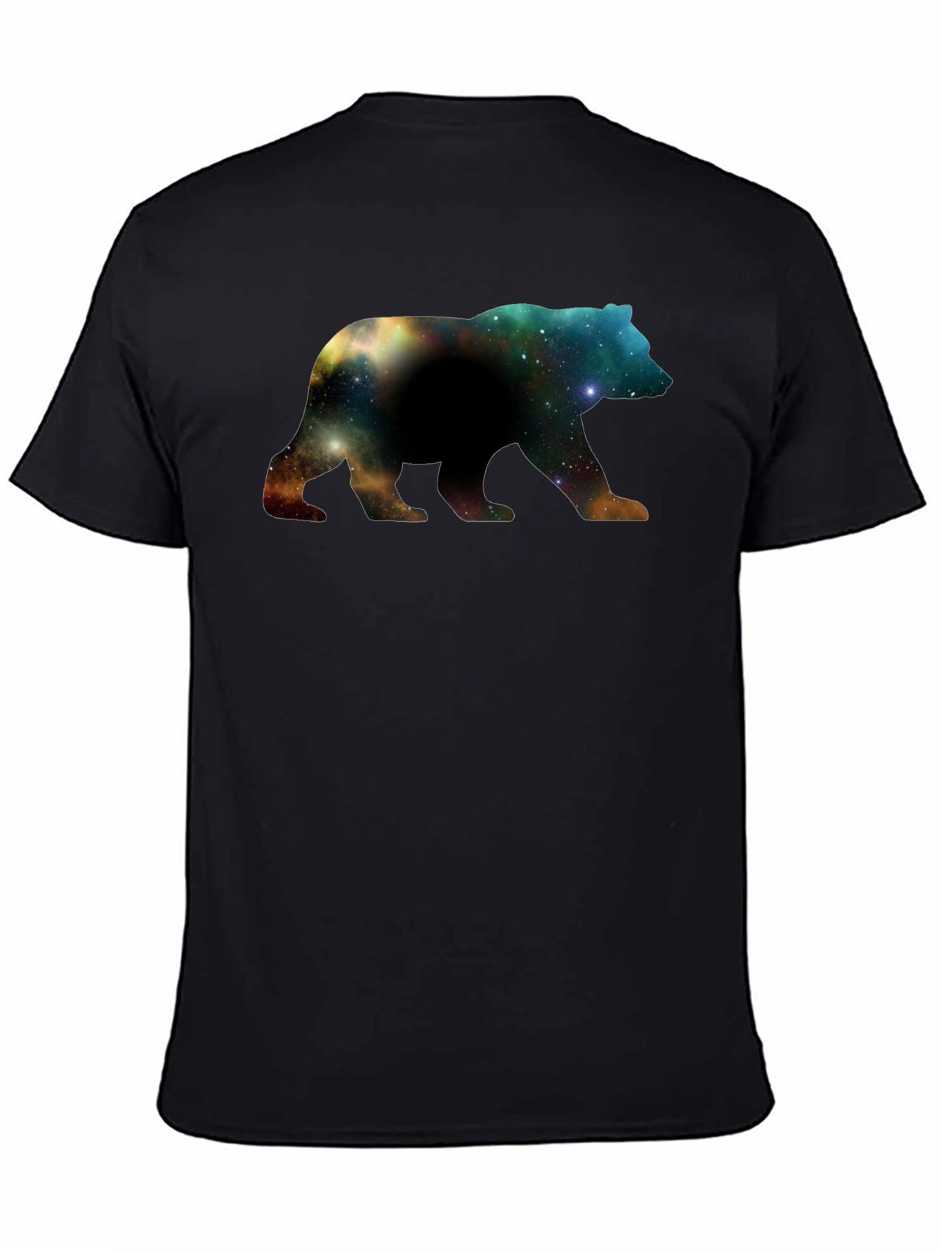 Galaxy Bear Graphic Black T-Shirt