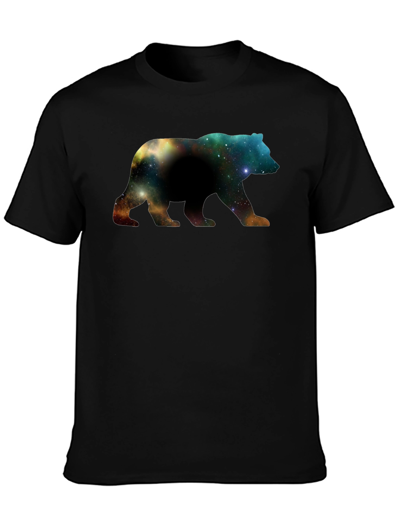 Galaxy Bear Graphic Black T-Shirt