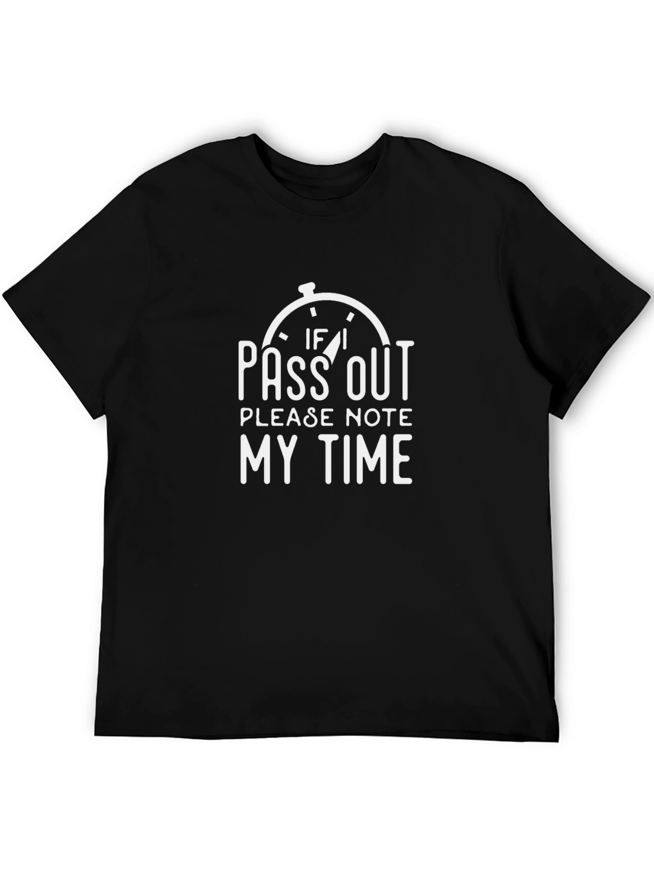 Funny Pass Out Graphic Print Crew Neck T-Shirt