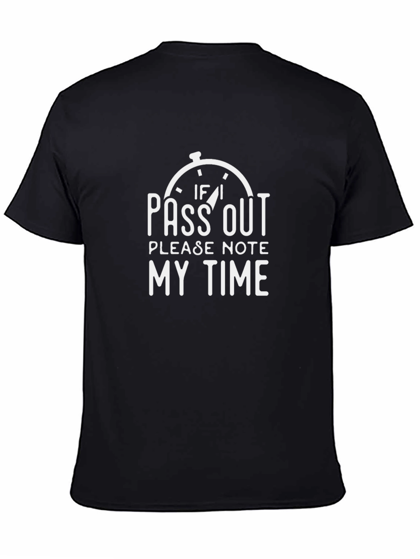 Funny Pass Out Graphic Print Crew Neck T-Shirt