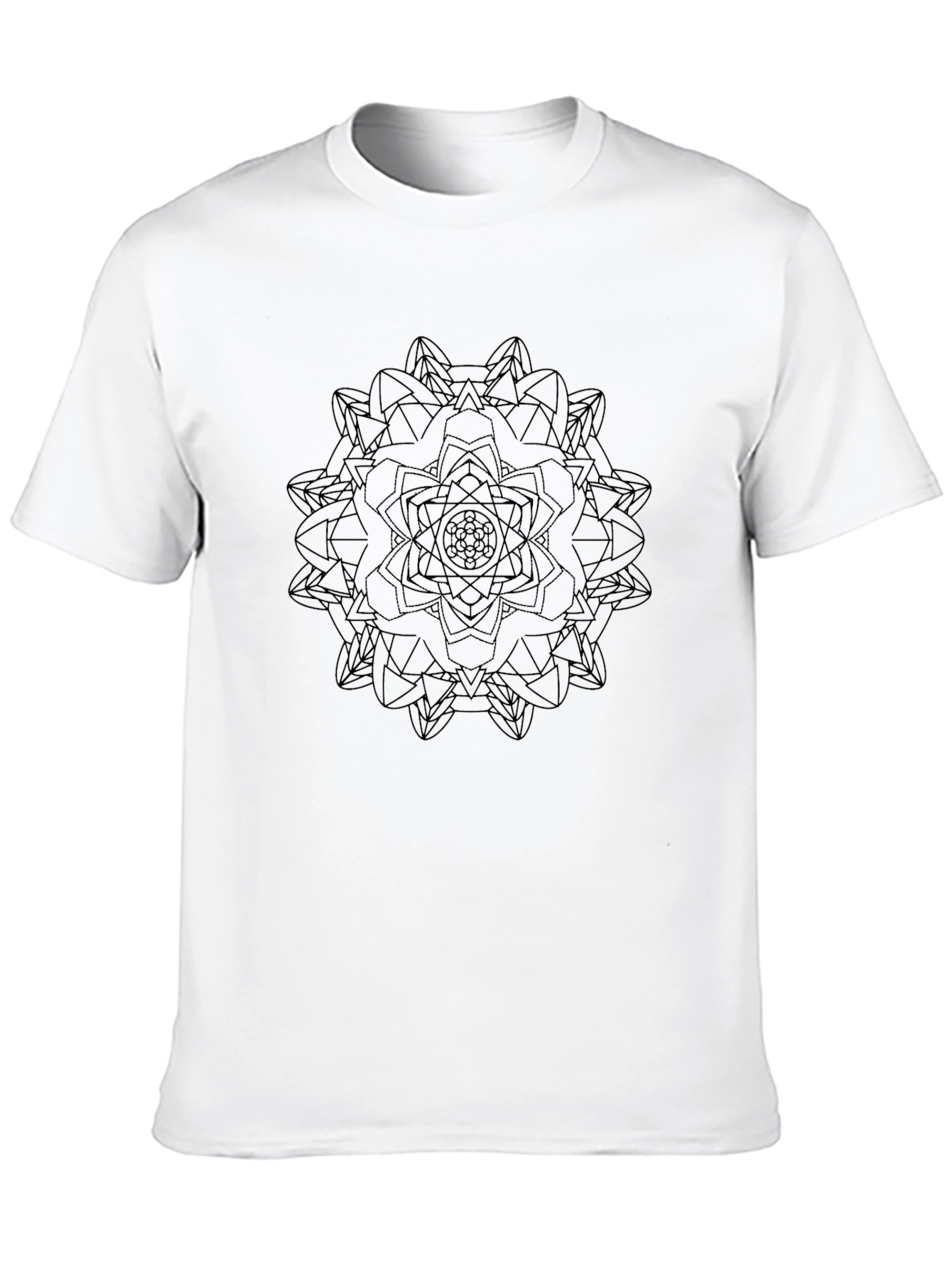 Black Mandala Graphic Tee - Casual Comfort
