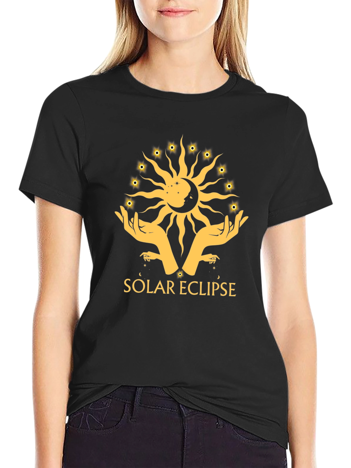 Solar Eclipse Graphic T-Shirt - Celestial Design