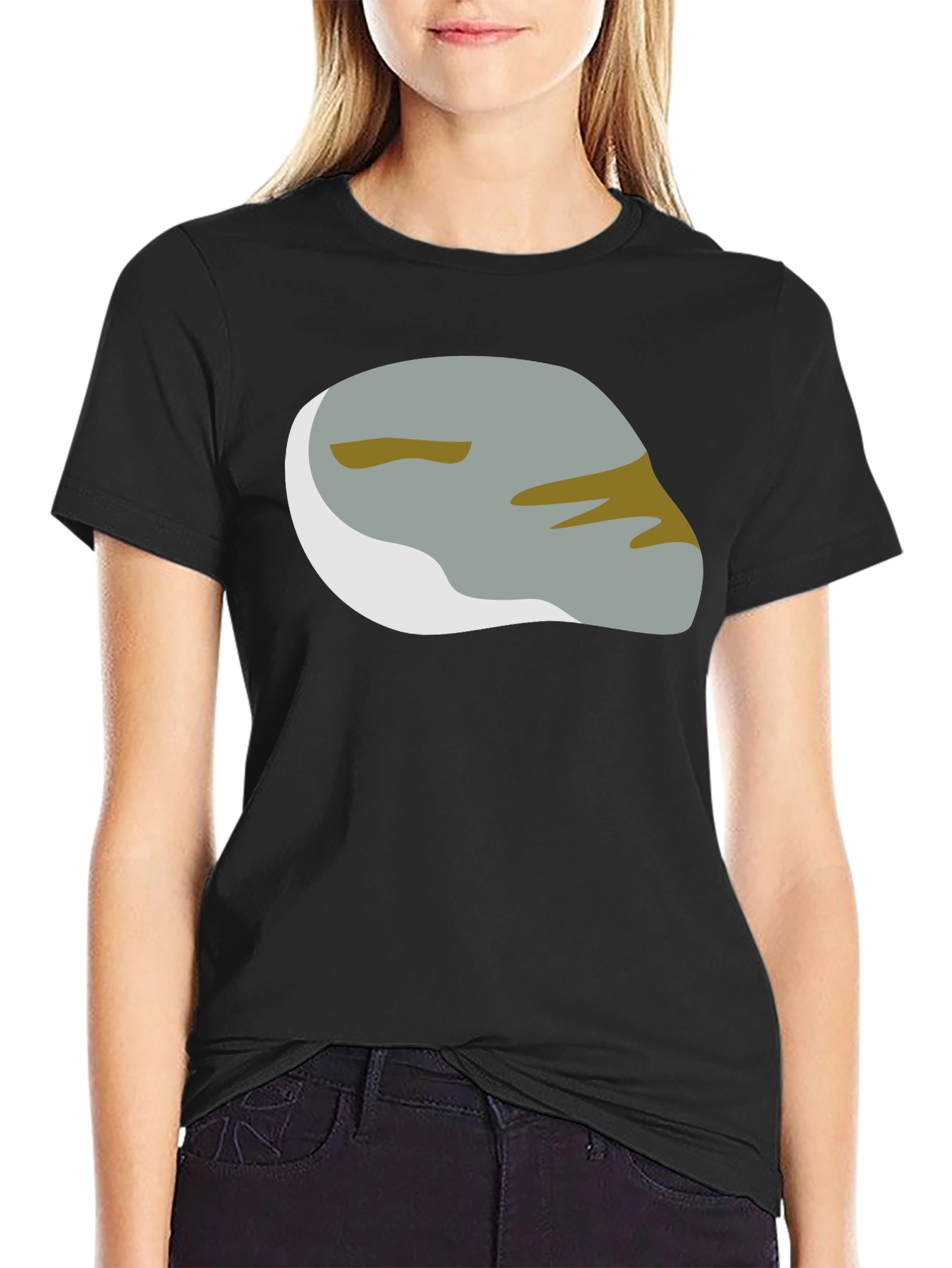 Abstract Rock Graphic Tee - Modern Black T-Shirt