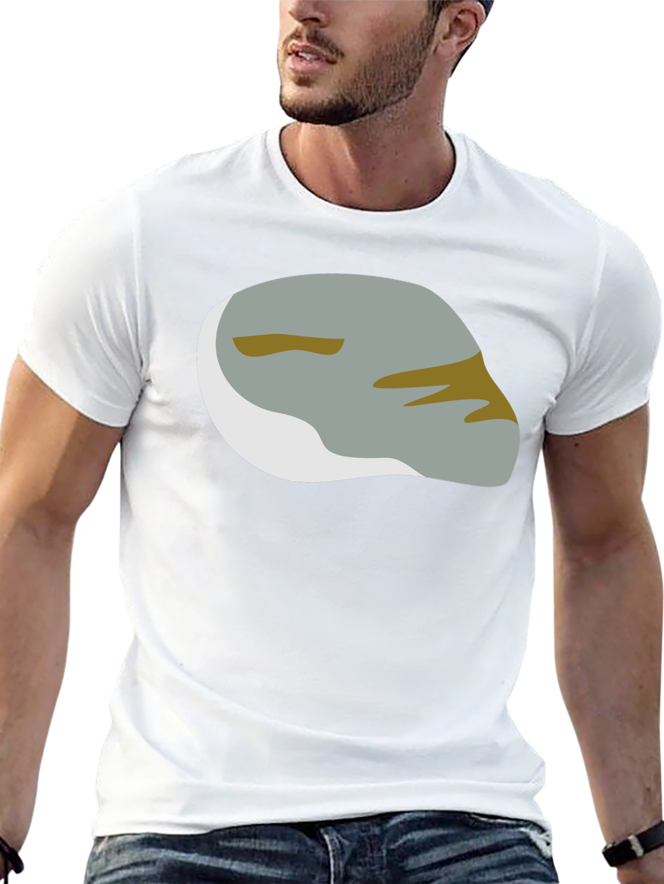 Abstract Rock Graphic Tee - Modern Black T-Shirt