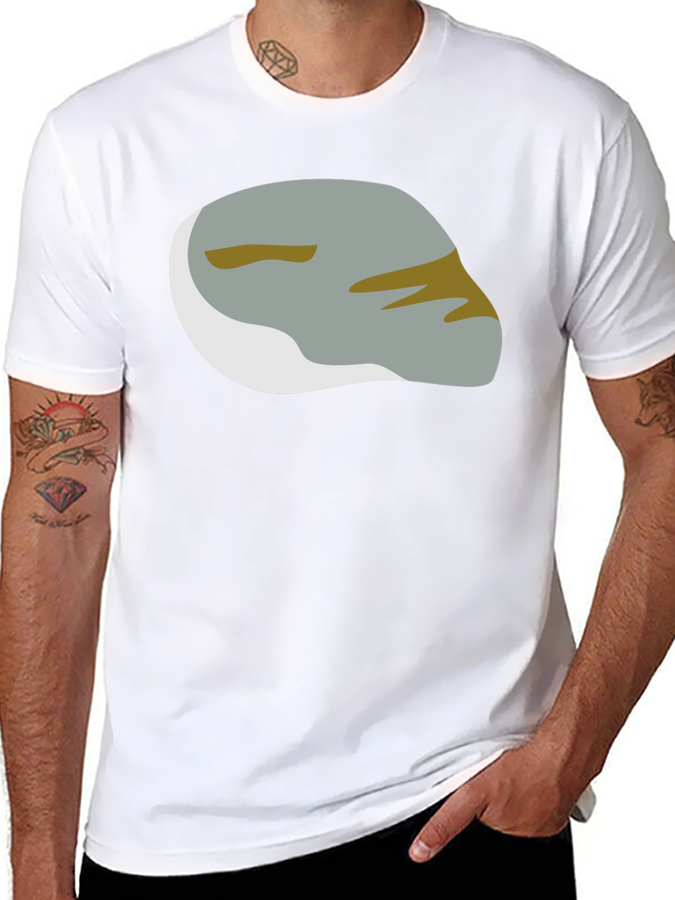 Abstract Rock Graphic Tee - Modern Black T-Shirt