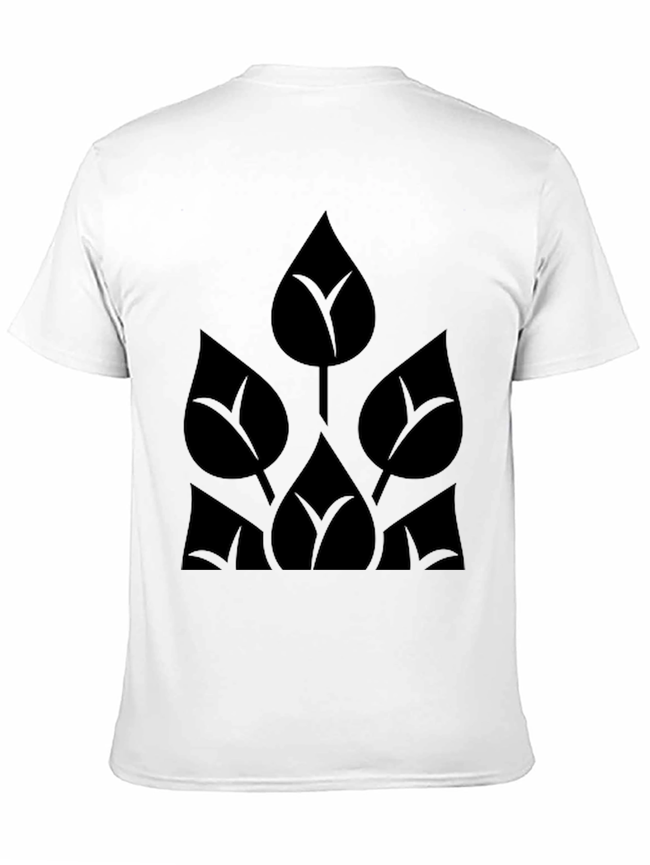 Black Leaf Design Tee - Modern Stylish Mens T-Shirt