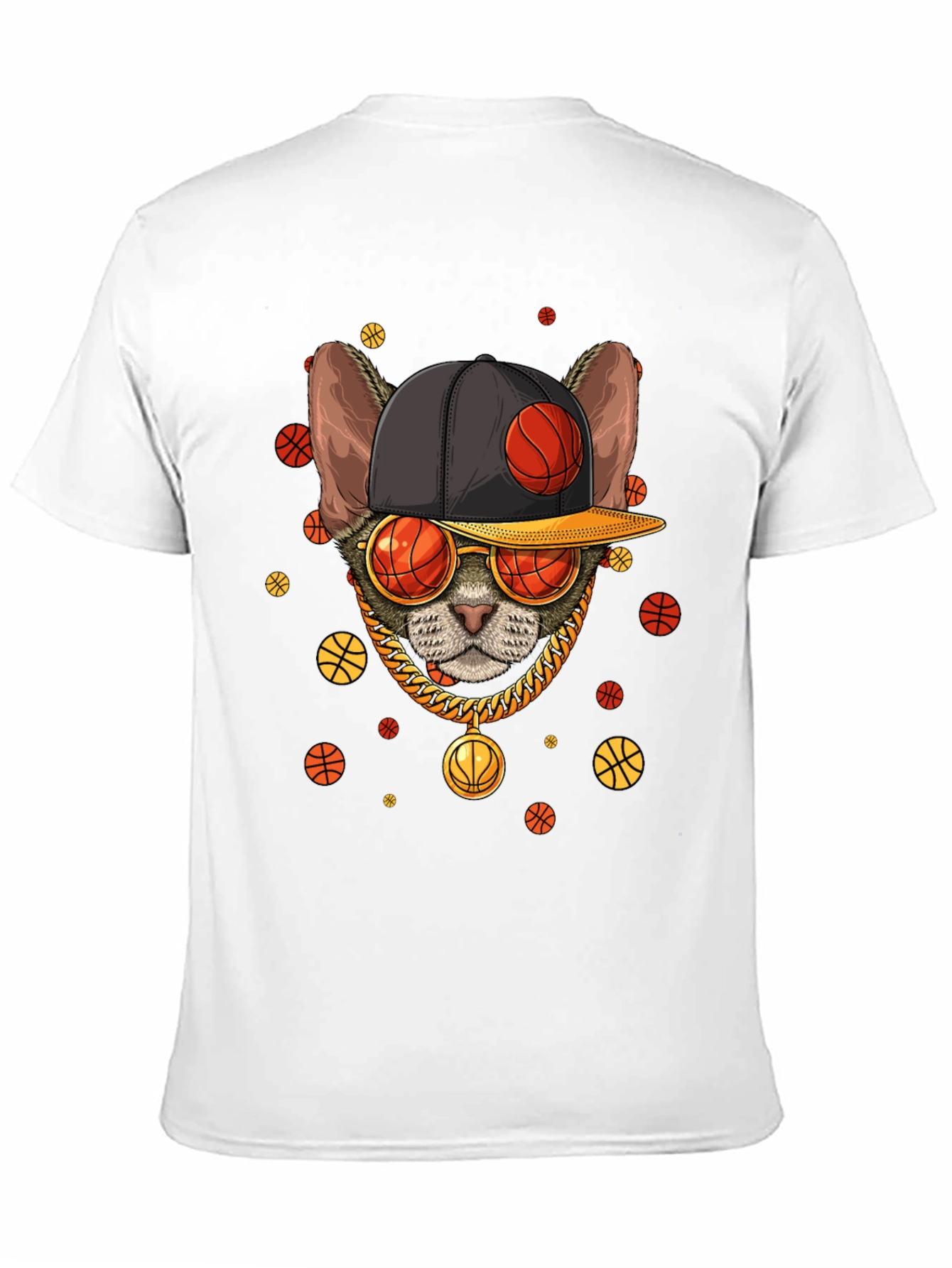 Cool Cat Basketball Graphic T-Shirt