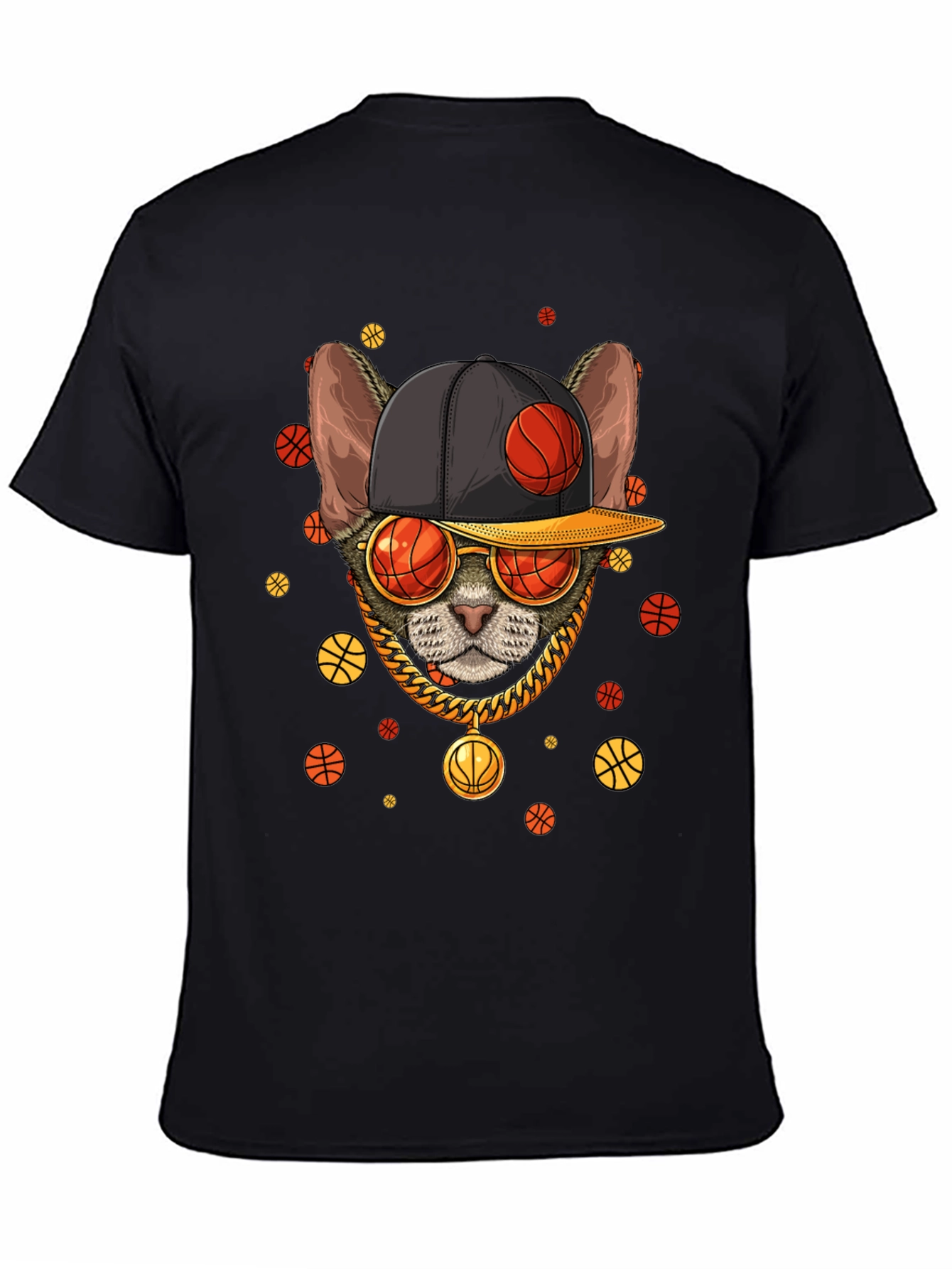 Cool Cat Basketball Graphic T-Shirt