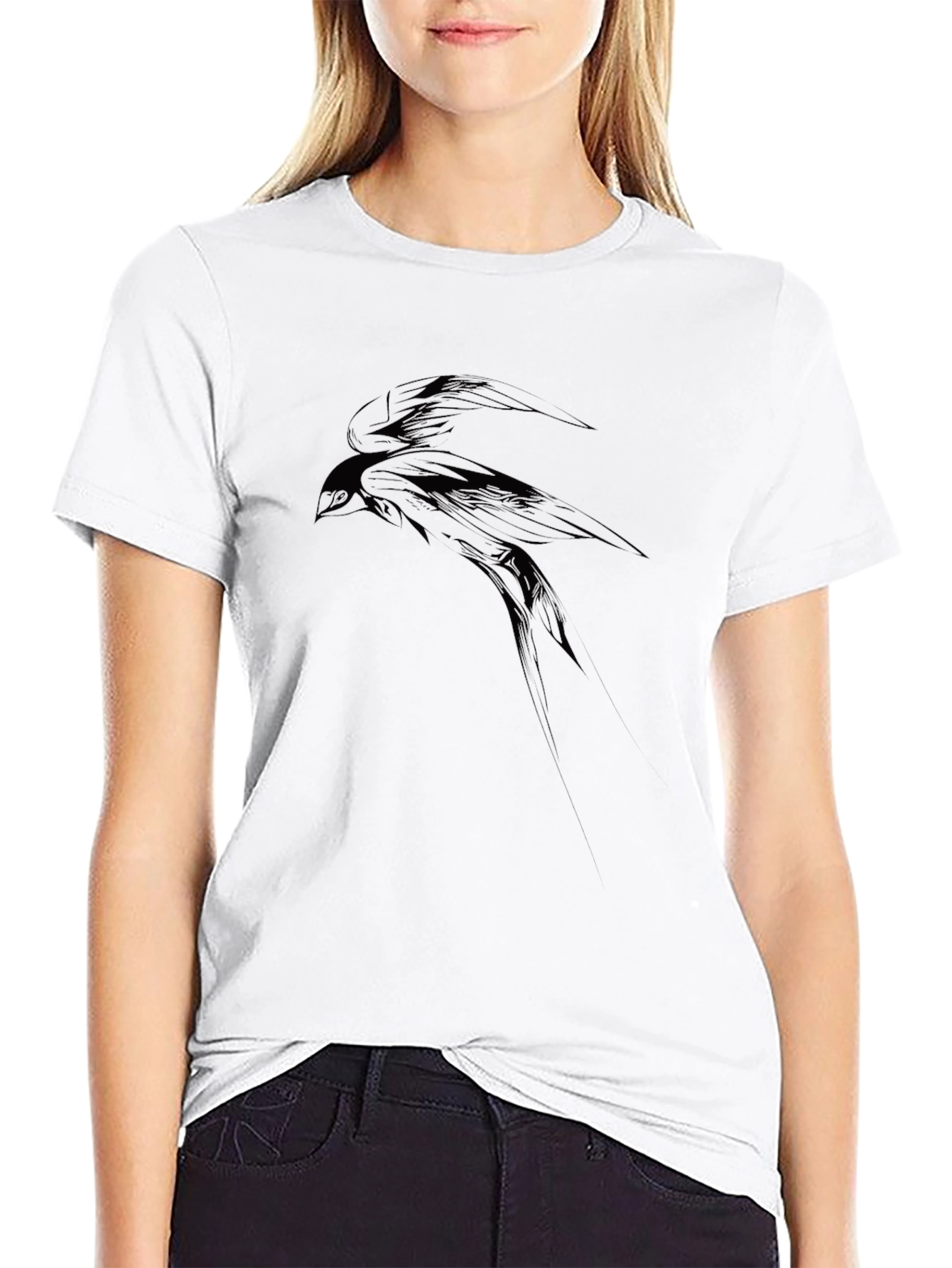 Raven Graphic Black T-Shirt