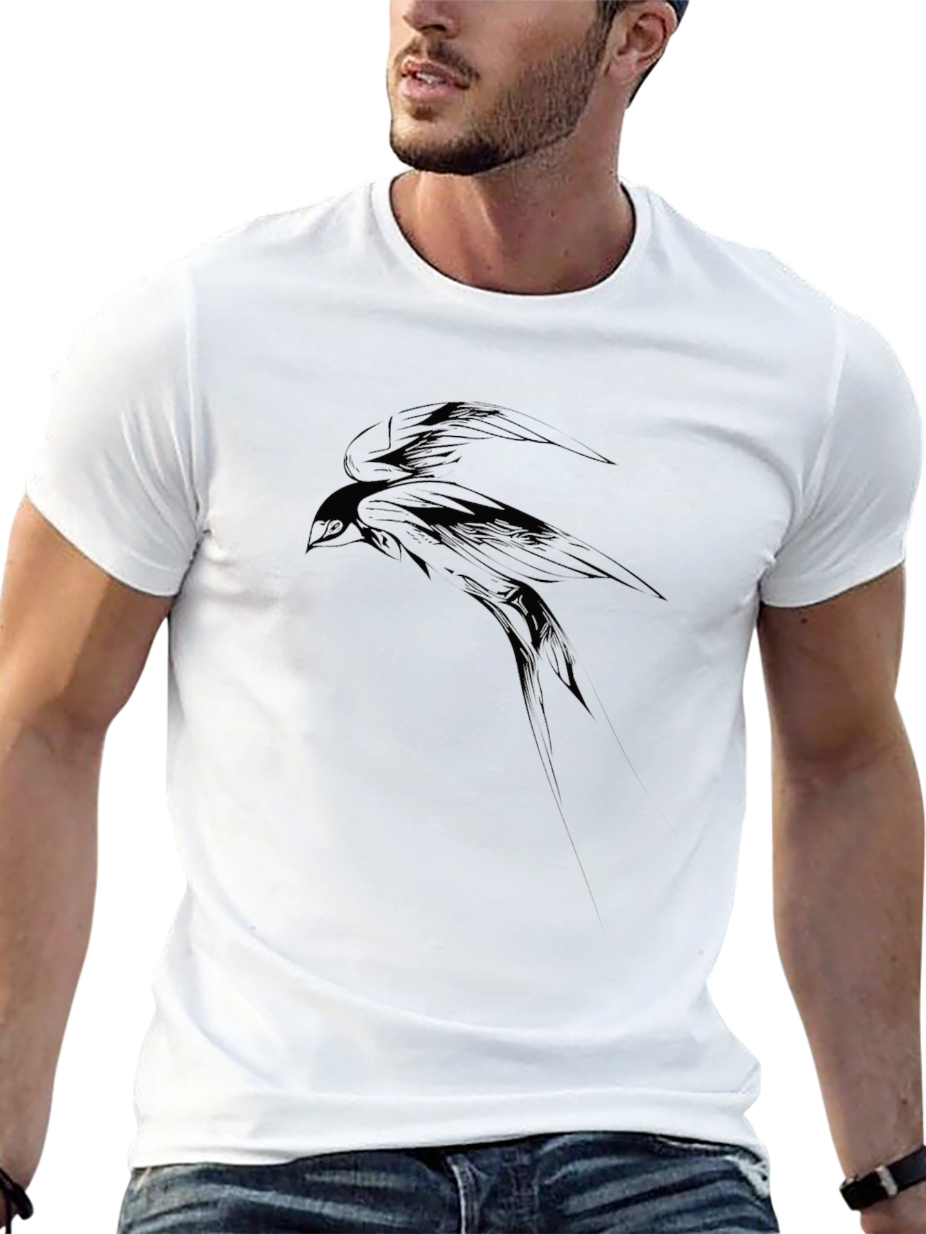 Raven Graphic Black T-Shirt
