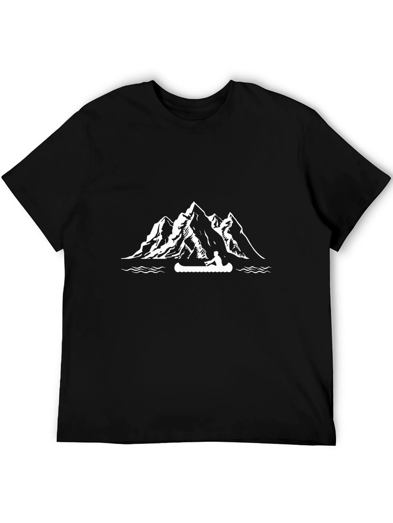 Mountain Lake Canoe Black T-Shirt