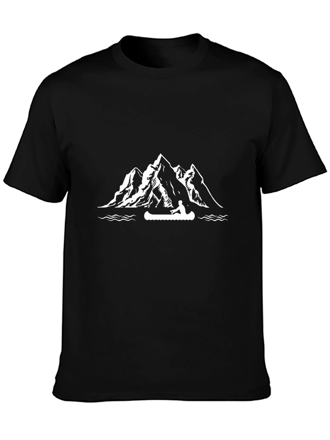 Mountain Lake Canoe Black T-Shirt