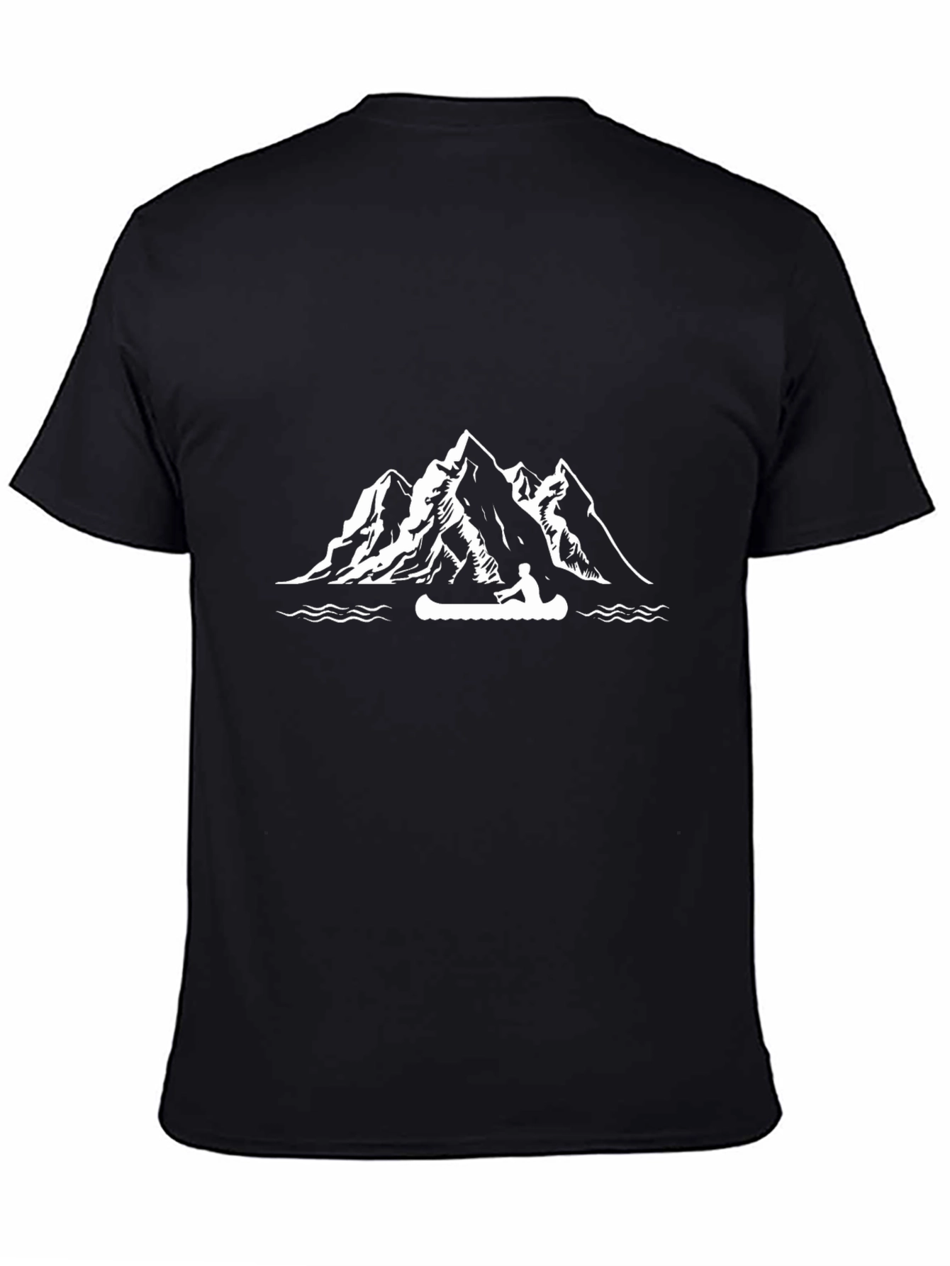 Mountain Lake Canoe Black T-Shirt