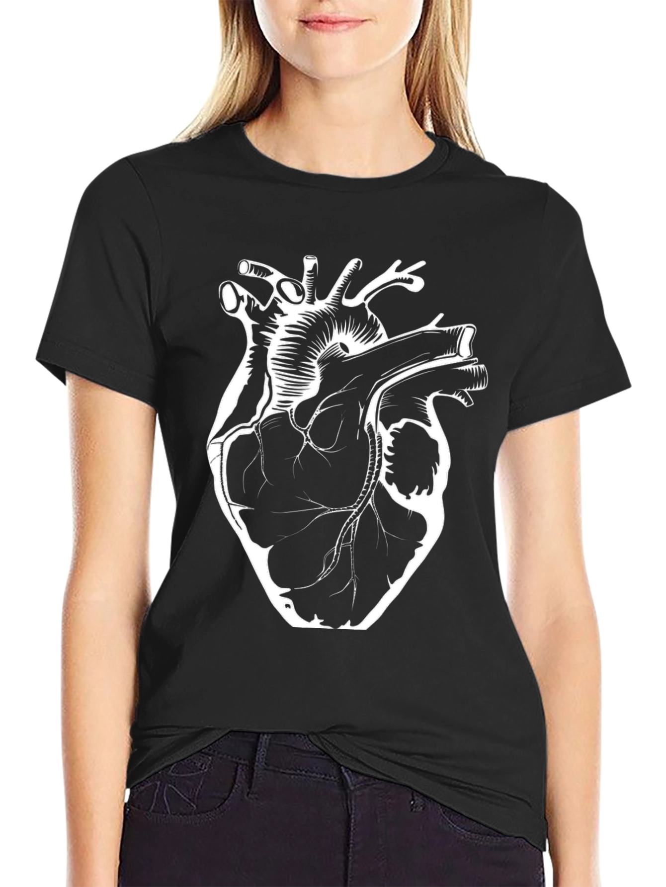 Anatomical Heart Graphic Print T-Shirt