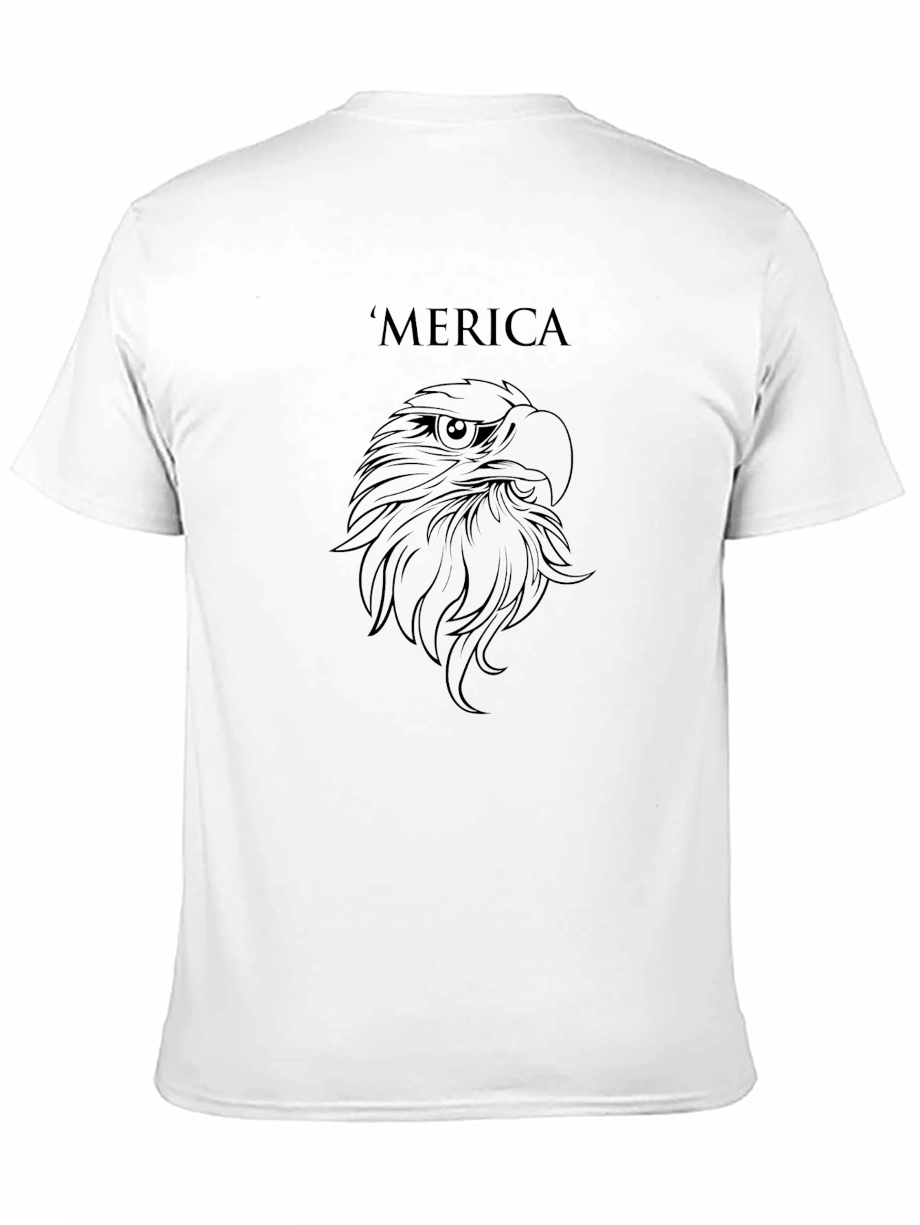 Merica Eagle Graphic Tee - Patriotic Black T-Shirt