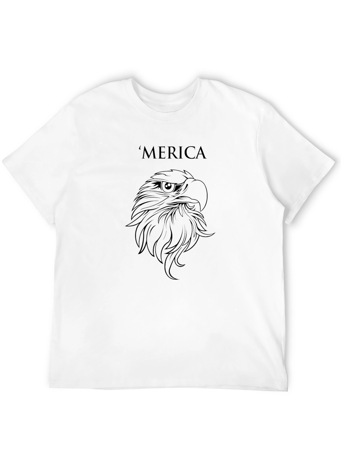 Merica Eagle Graphic Tee - Patriotic Black T-Shirt