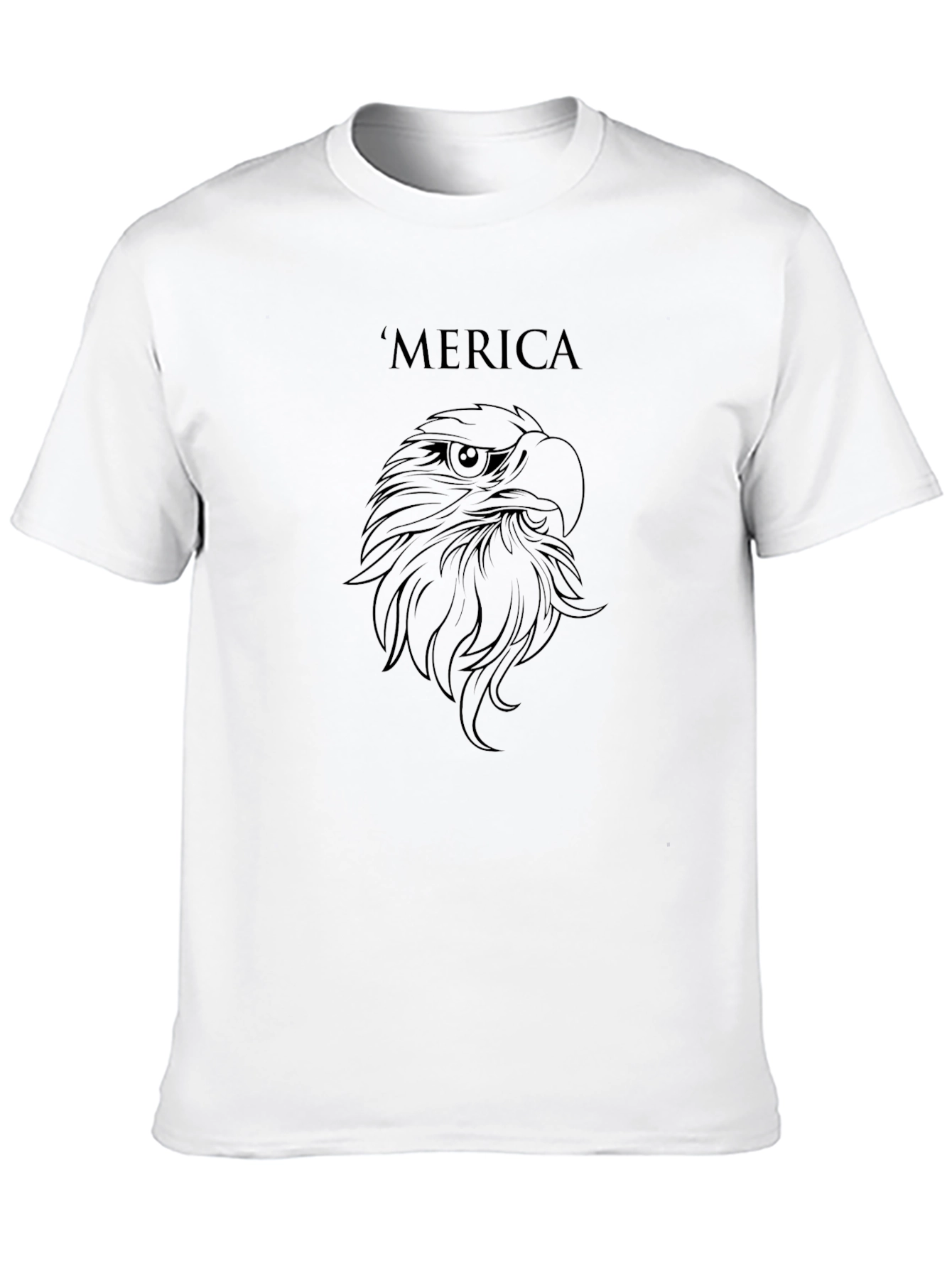 Merica Eagle Graphic Tee - Patriotic Black T-Shirt